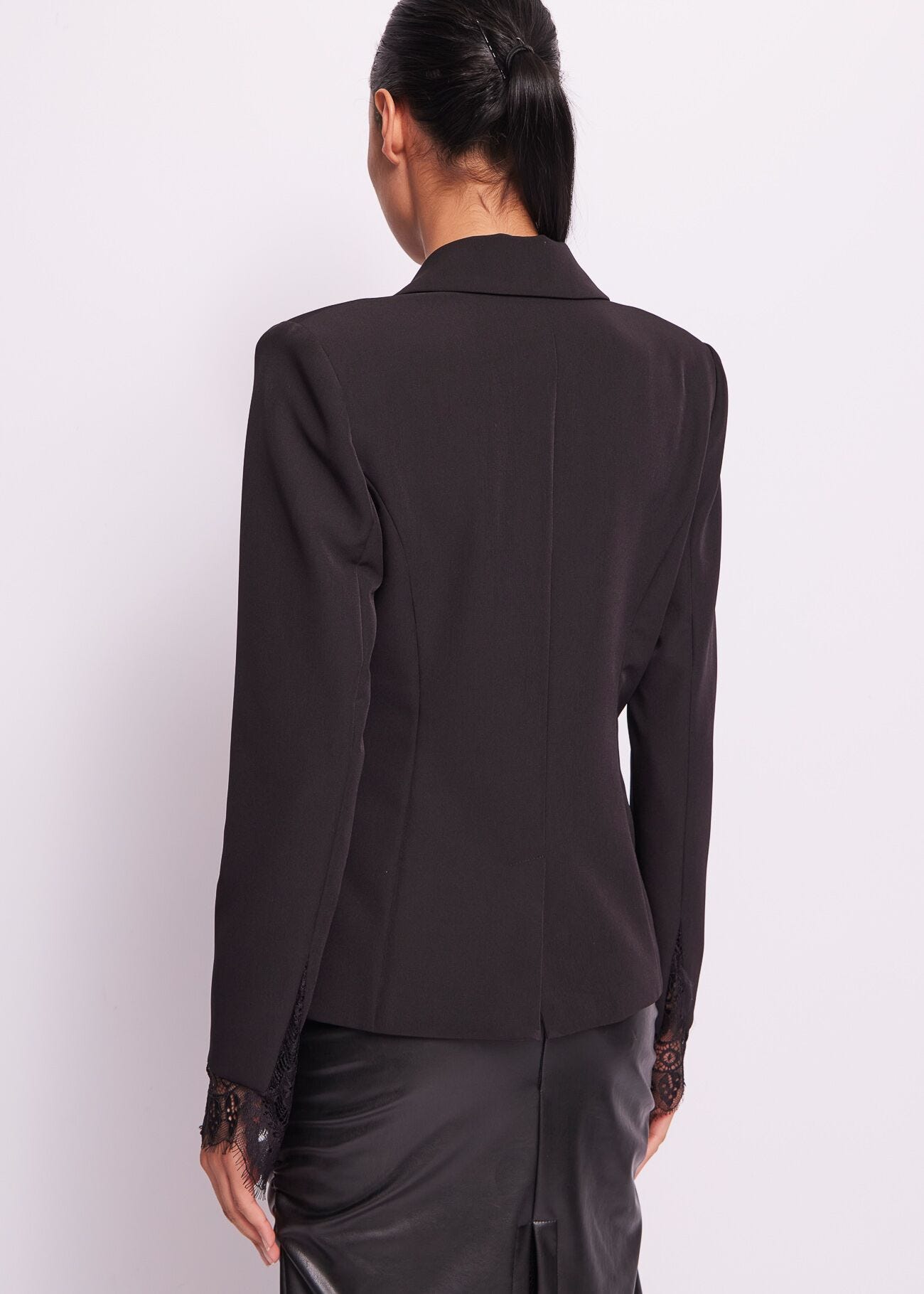 Black blazer with lace