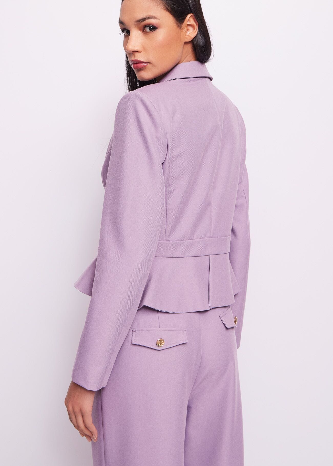 Lilac double-breasted blazer