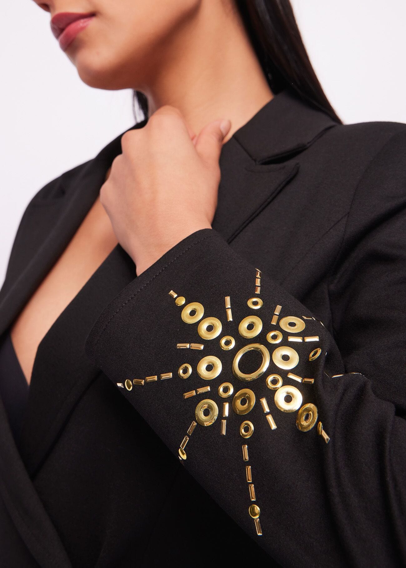 Black studded blazer