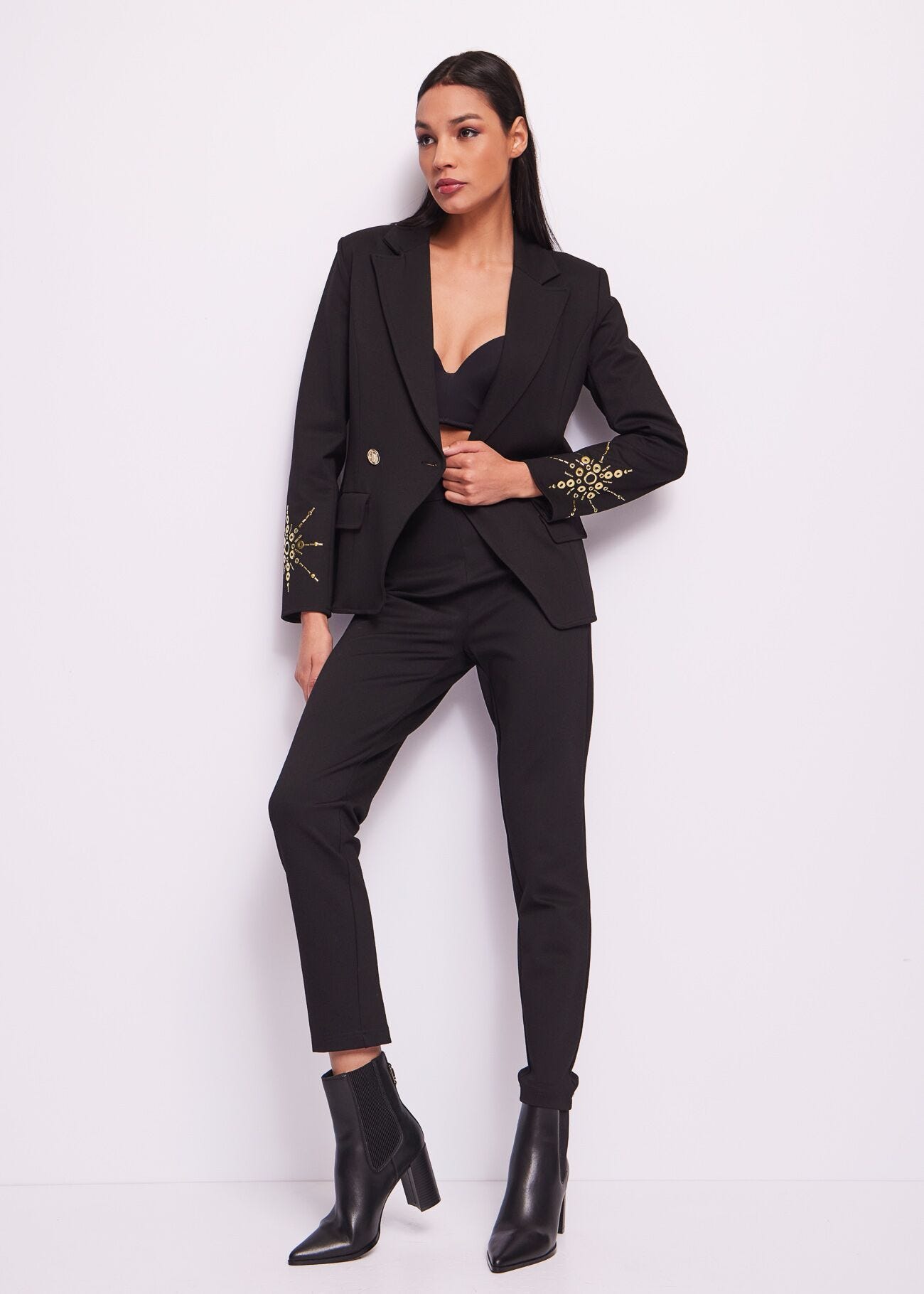 Black studded blazer