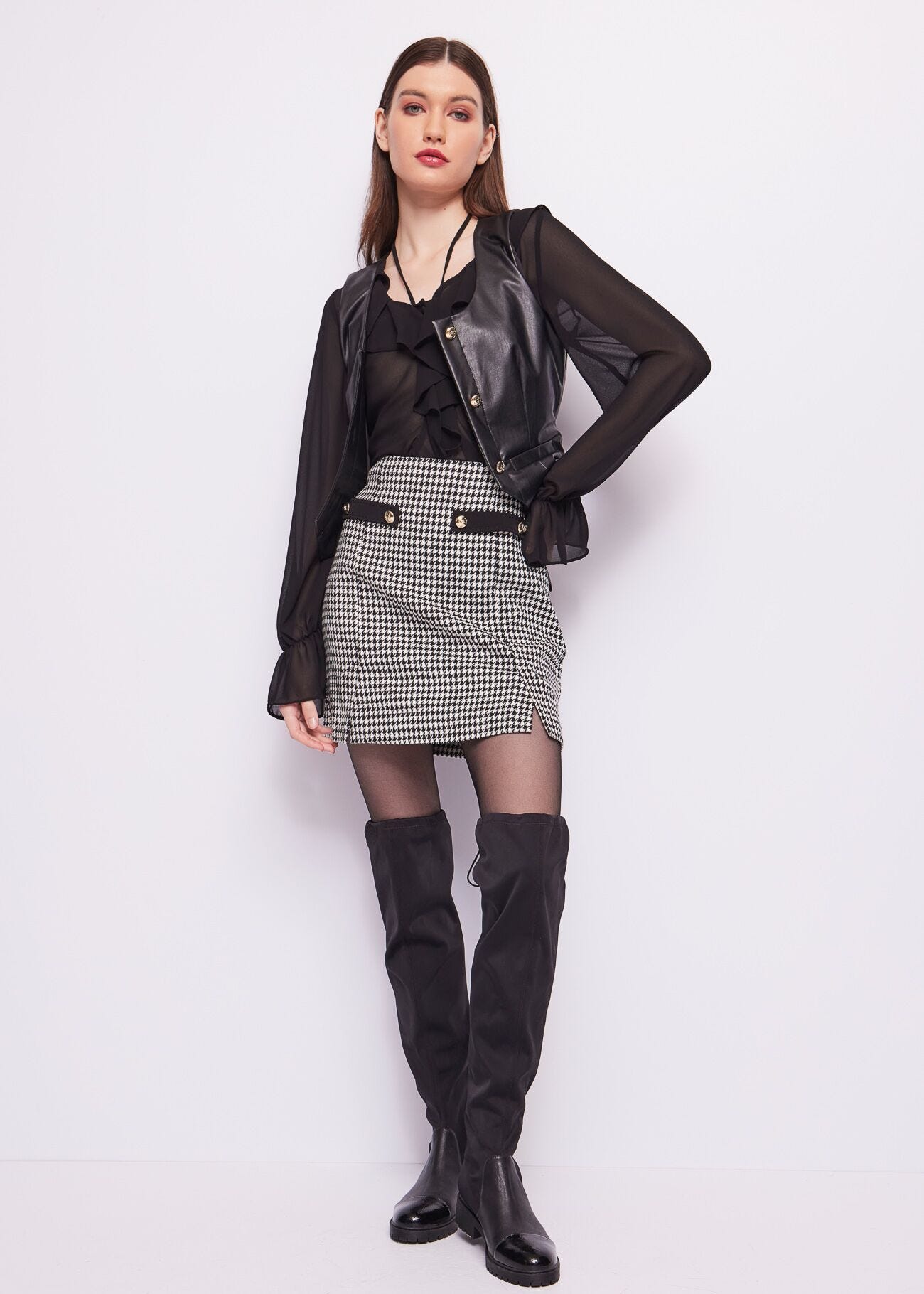 Black georgette blouse