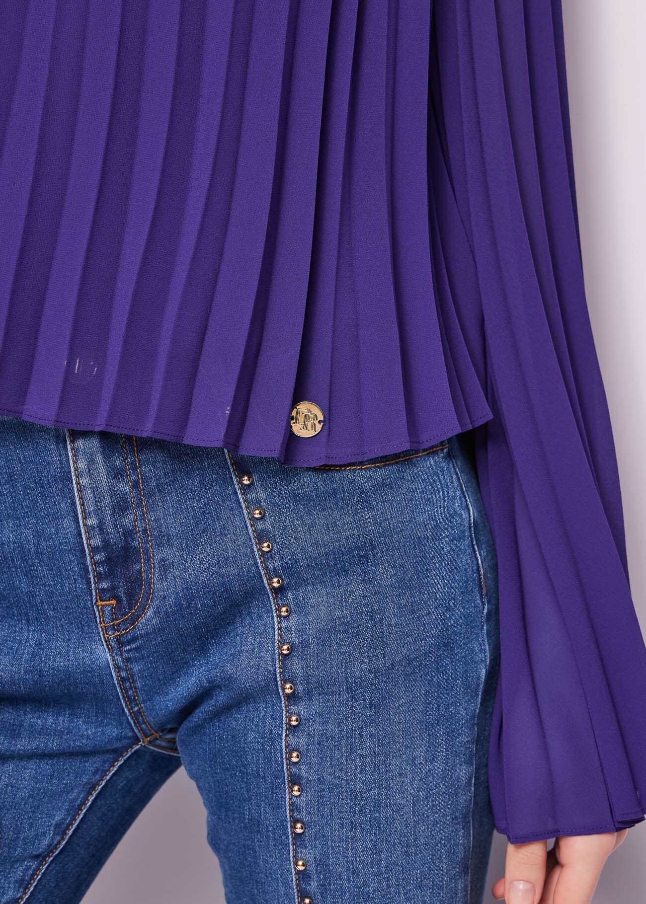 Purple pleated blouse
