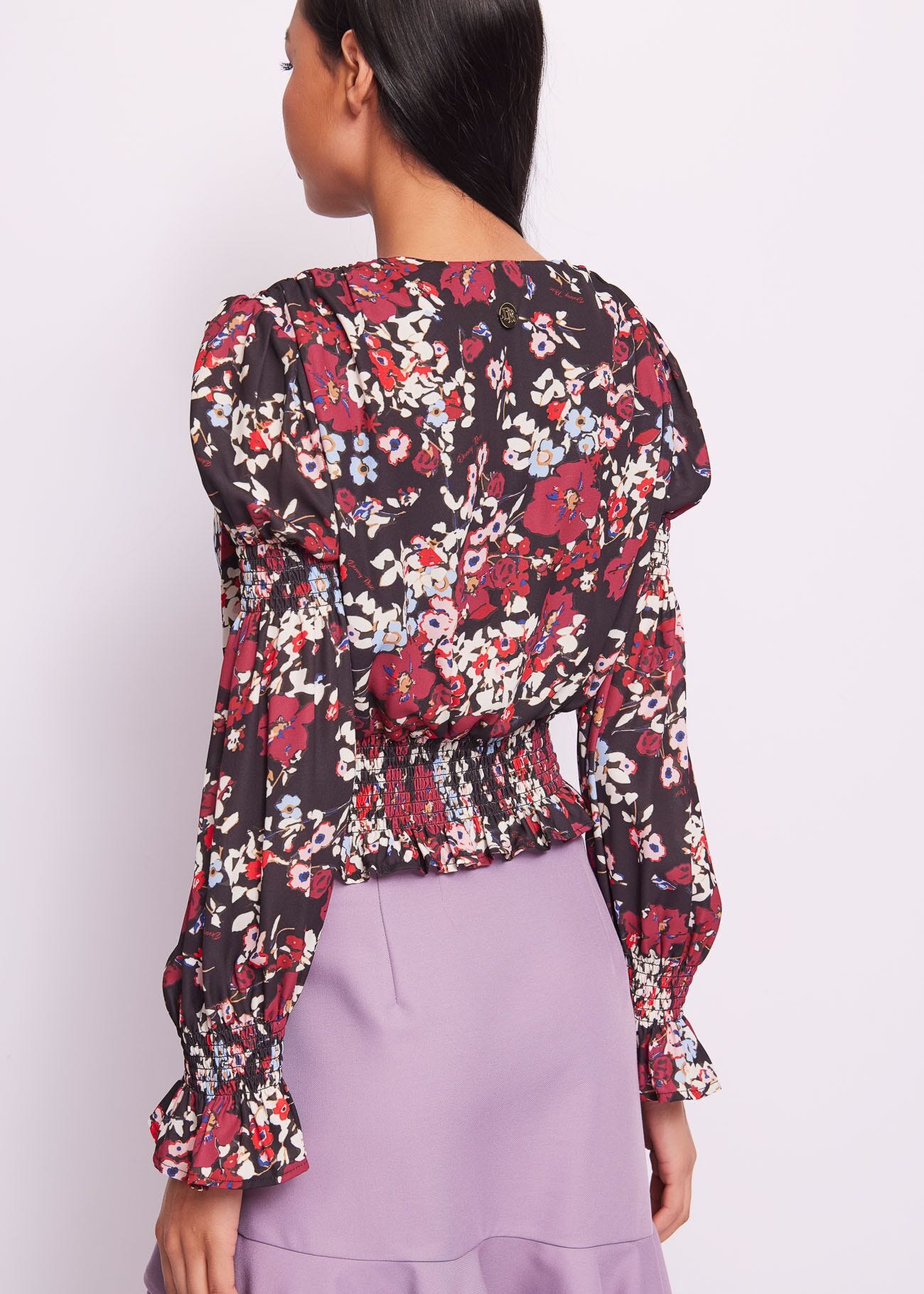 Floral-print blouse