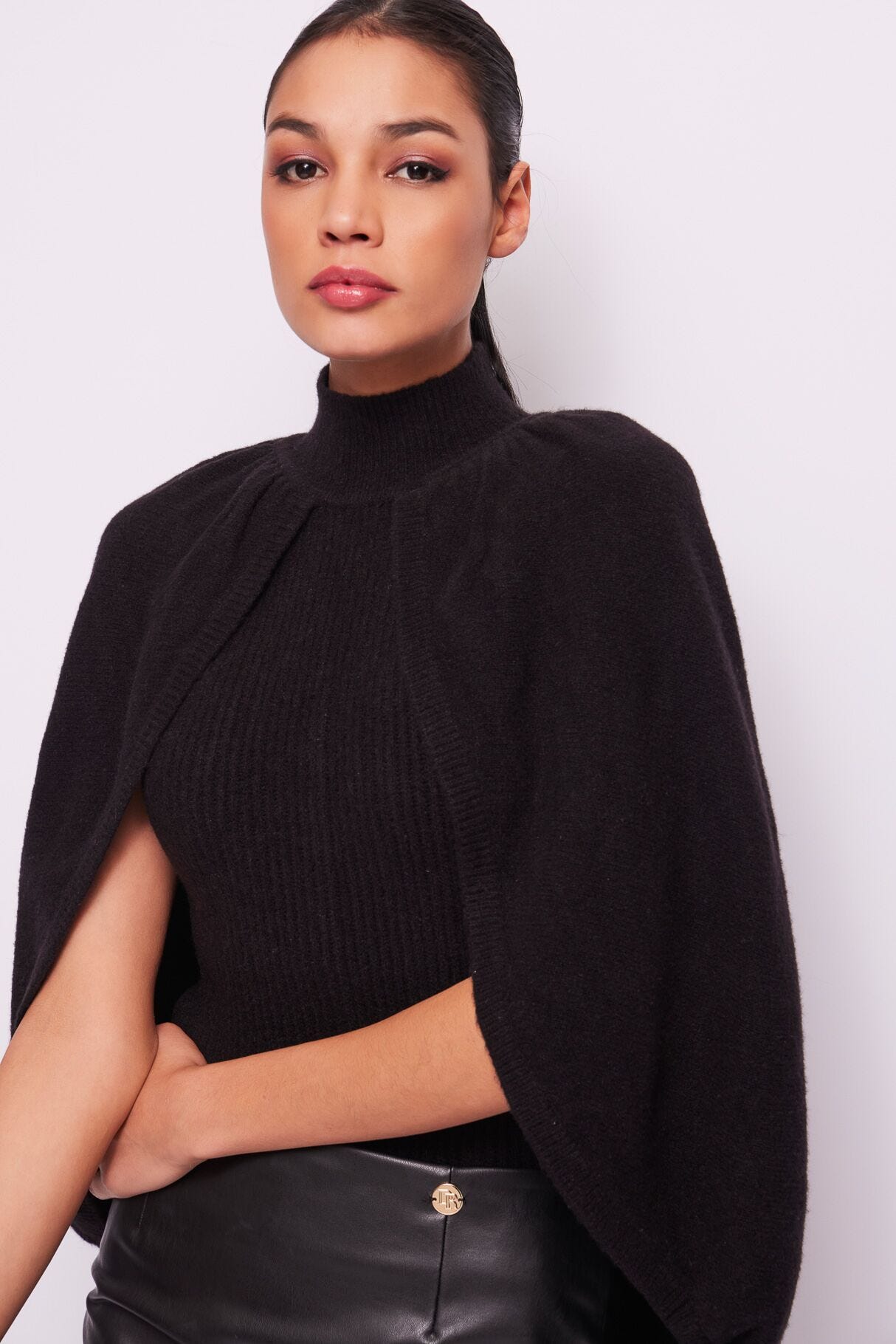 Black jumper in wool blend