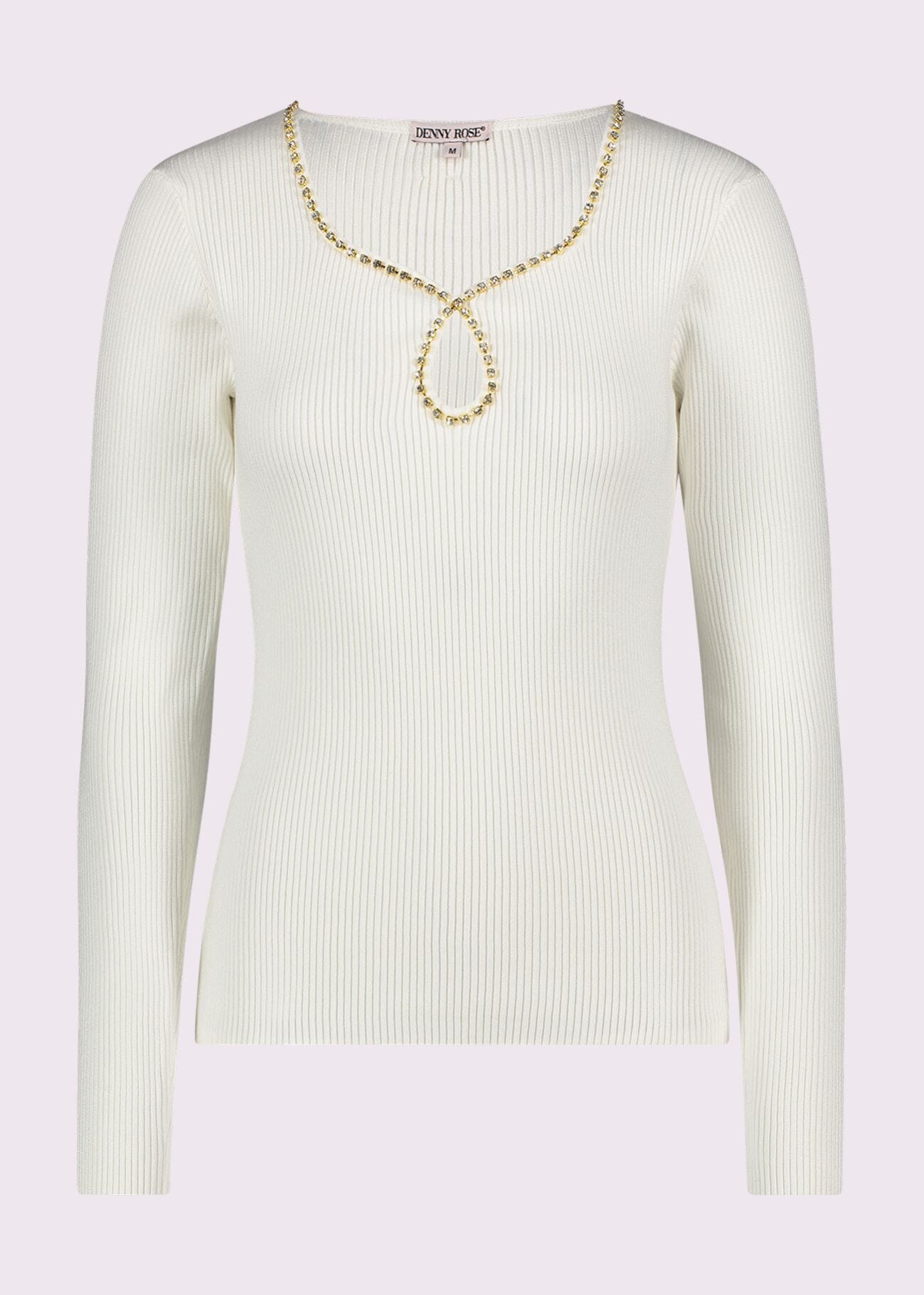 White jumper with rhinestones