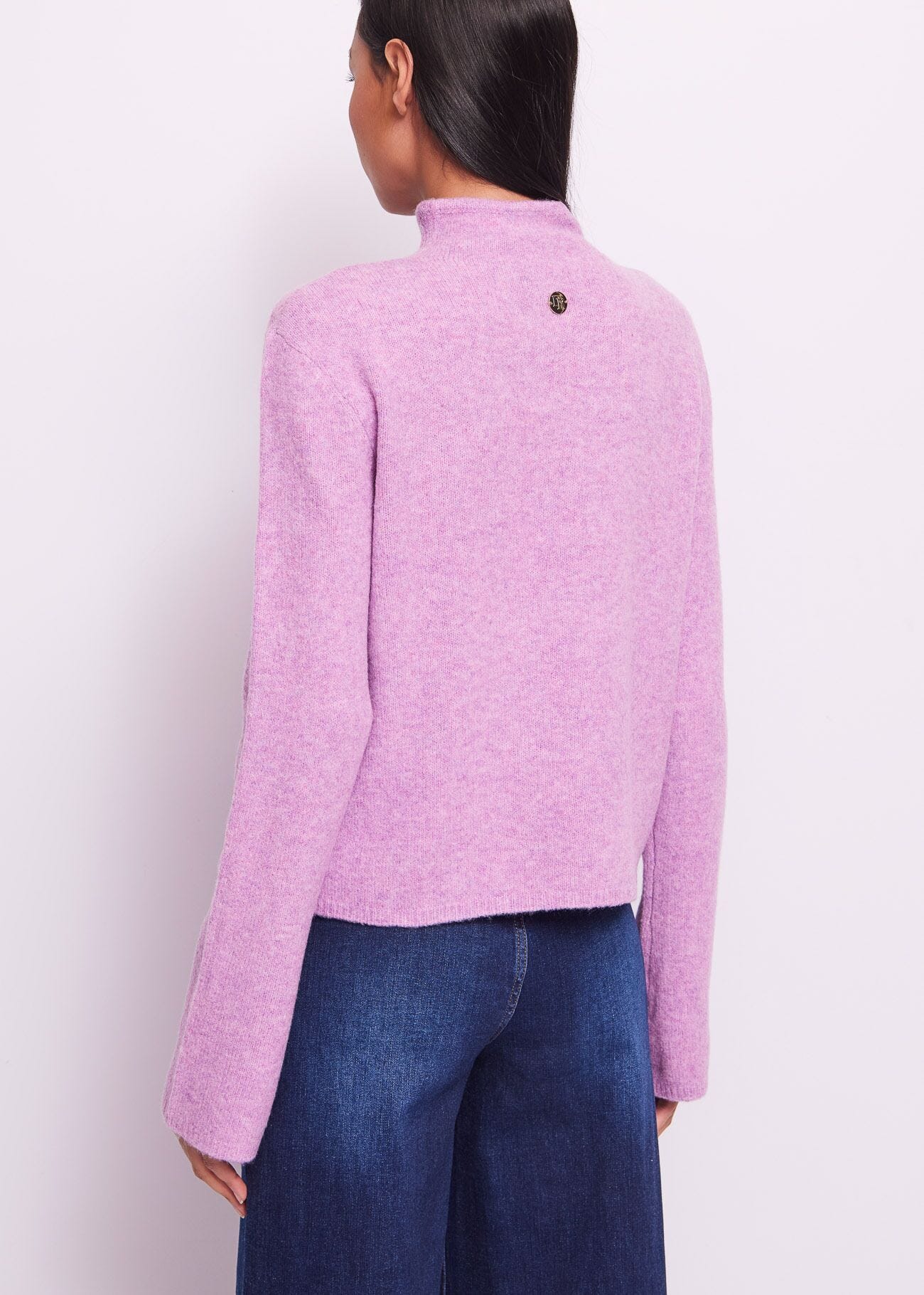 Wool-blend studded jumper