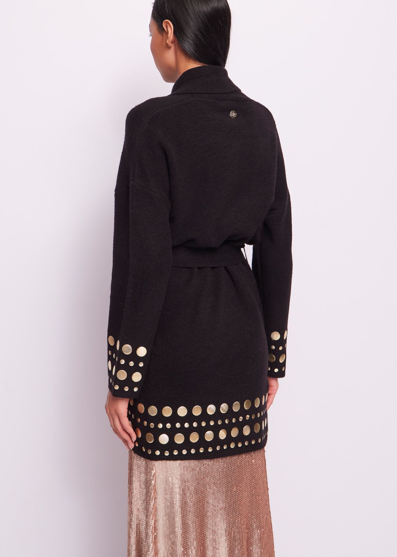 Cardigan in wool and cashmere blend