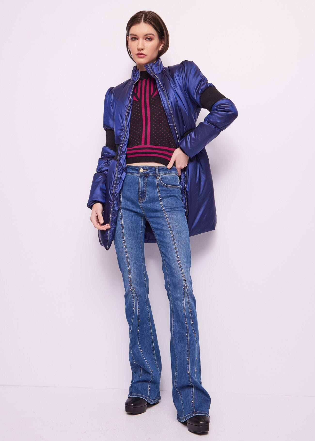 Wool-blend jacquard jumper