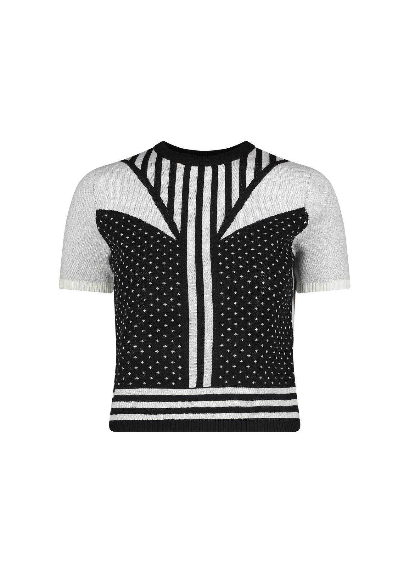 Wool-blend jacquard jumper