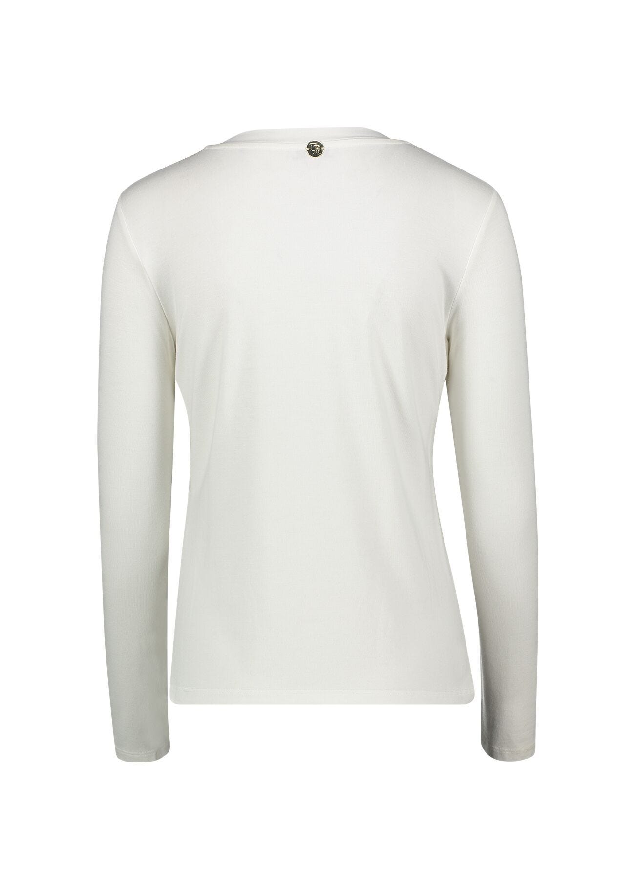 White t-shirt with print and rhinestones