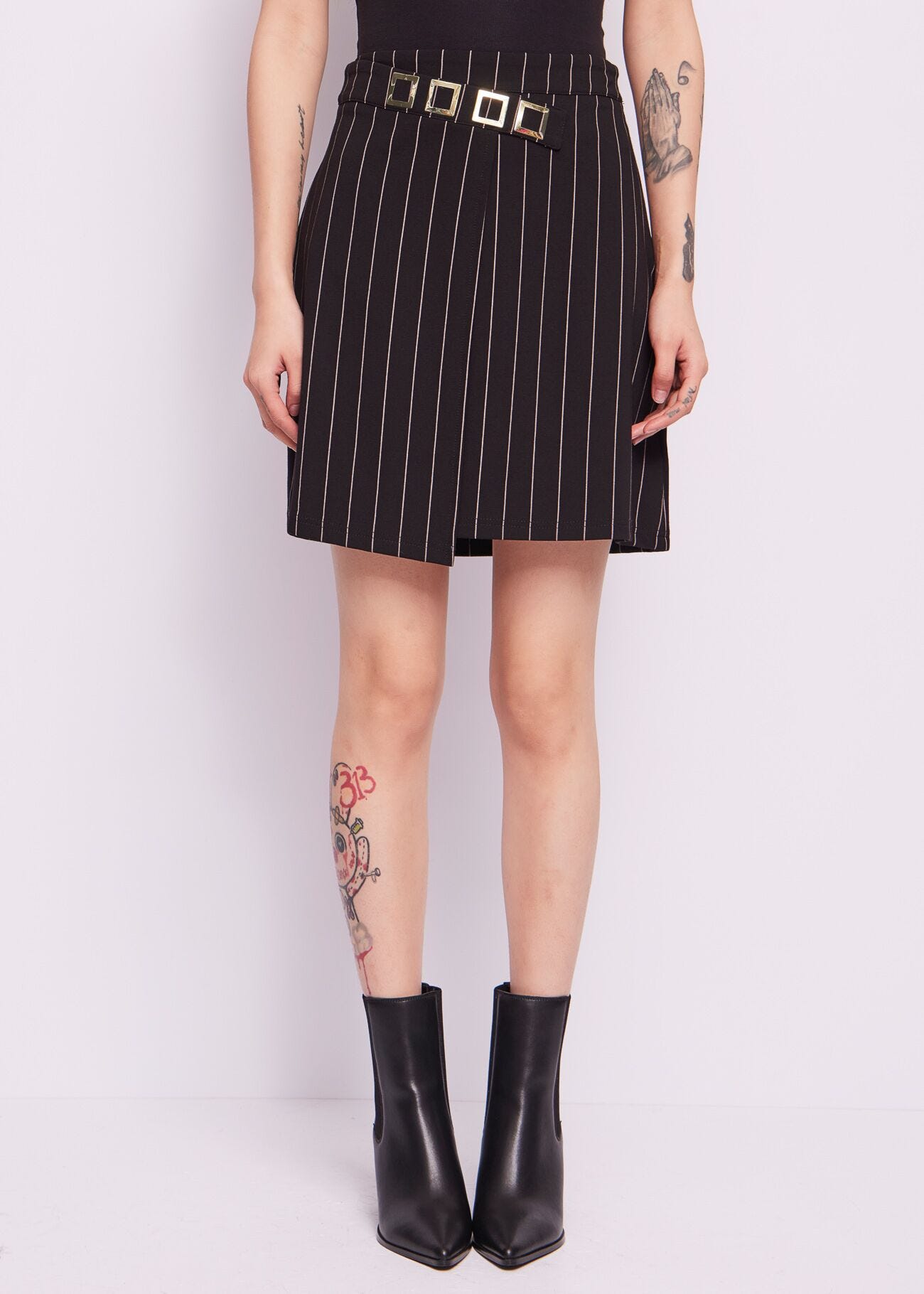 Pinstriped miniskirt