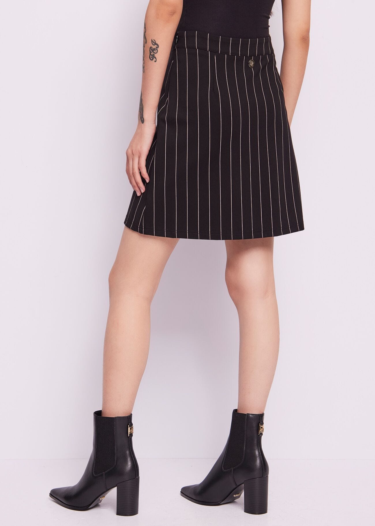 Pinstriped miniskirt