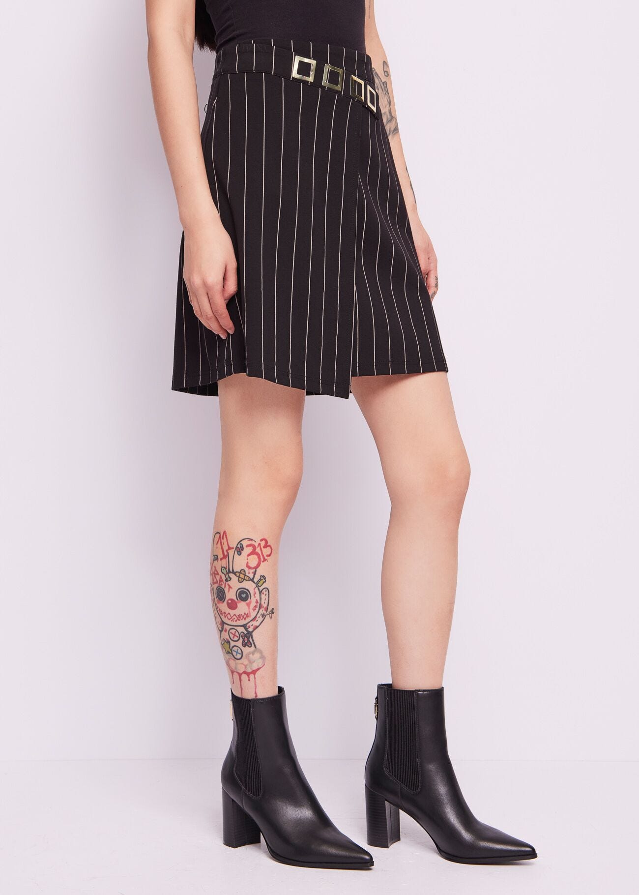Pinstriped miniskirt