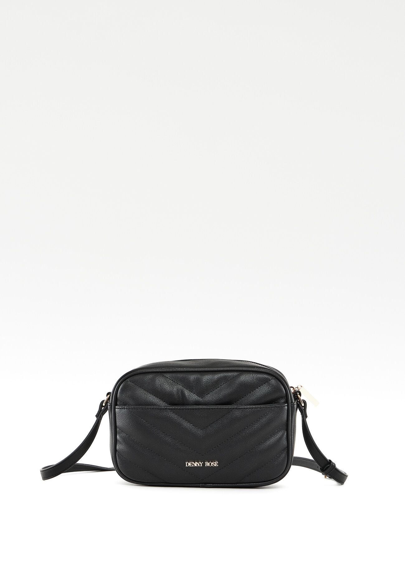 Borsa crossbody nera trapuntata