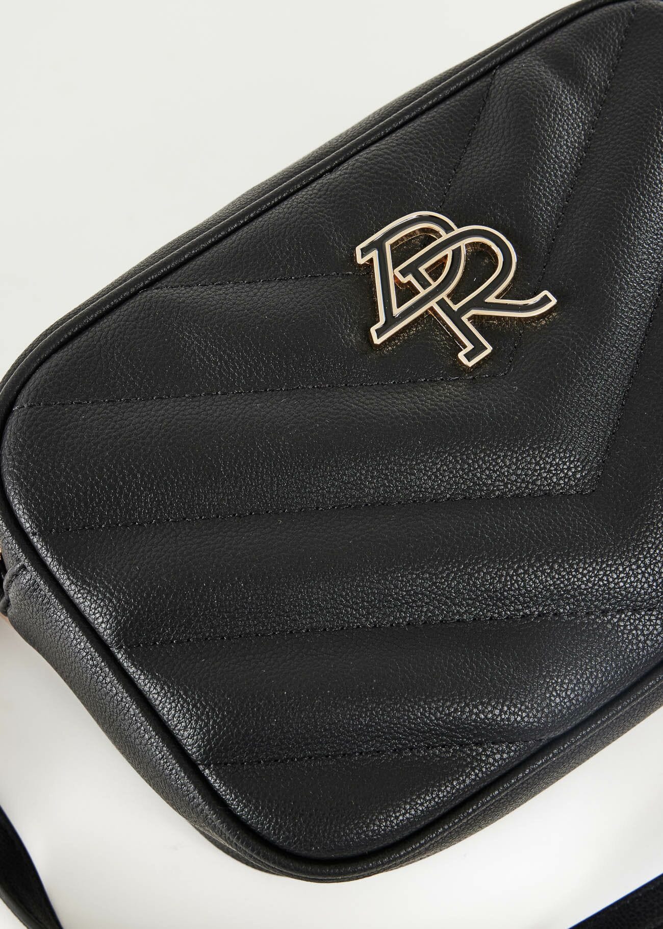 Borsa crossbody nera trapuntata
