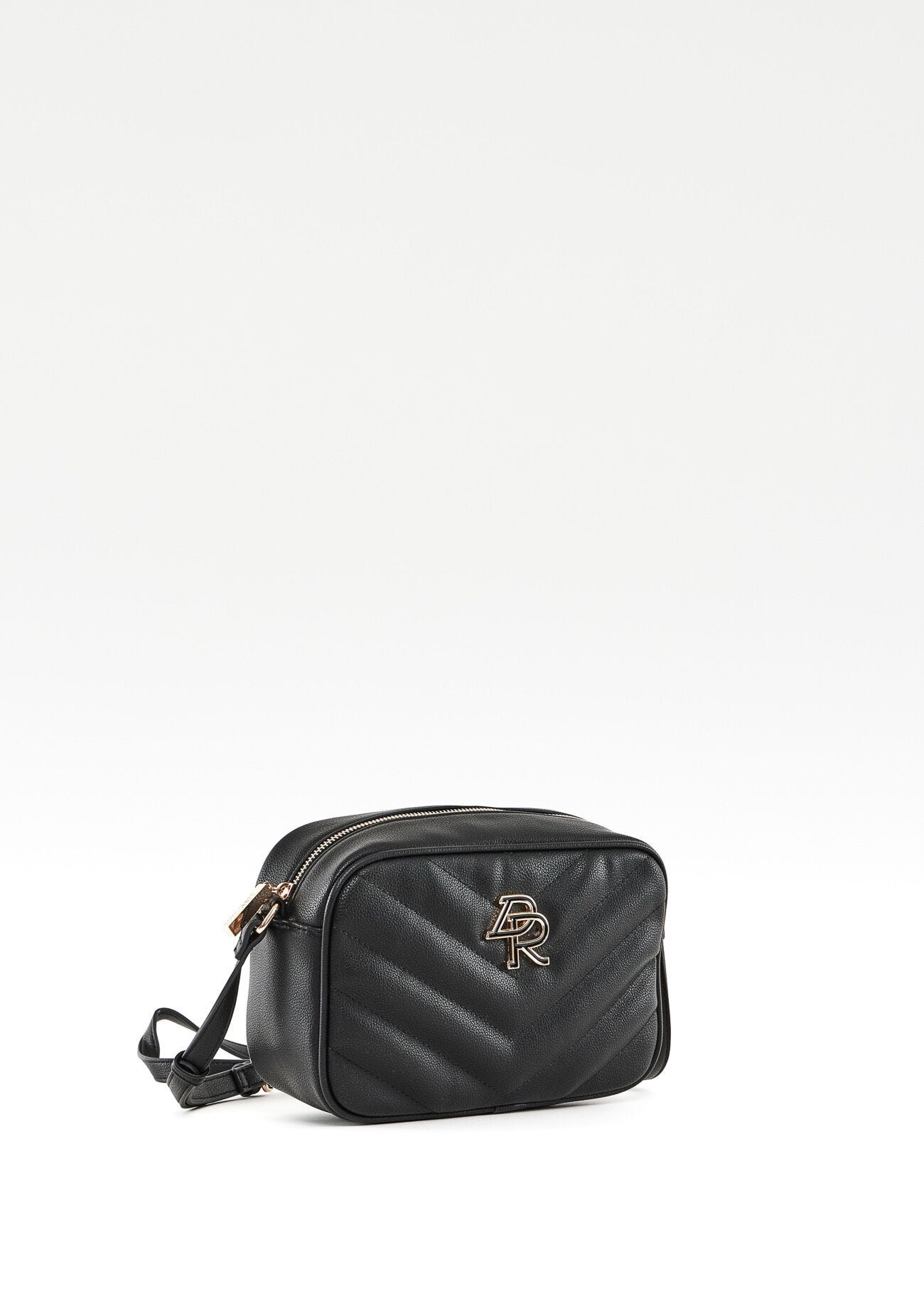 Borsa crossbody nera trapuntata