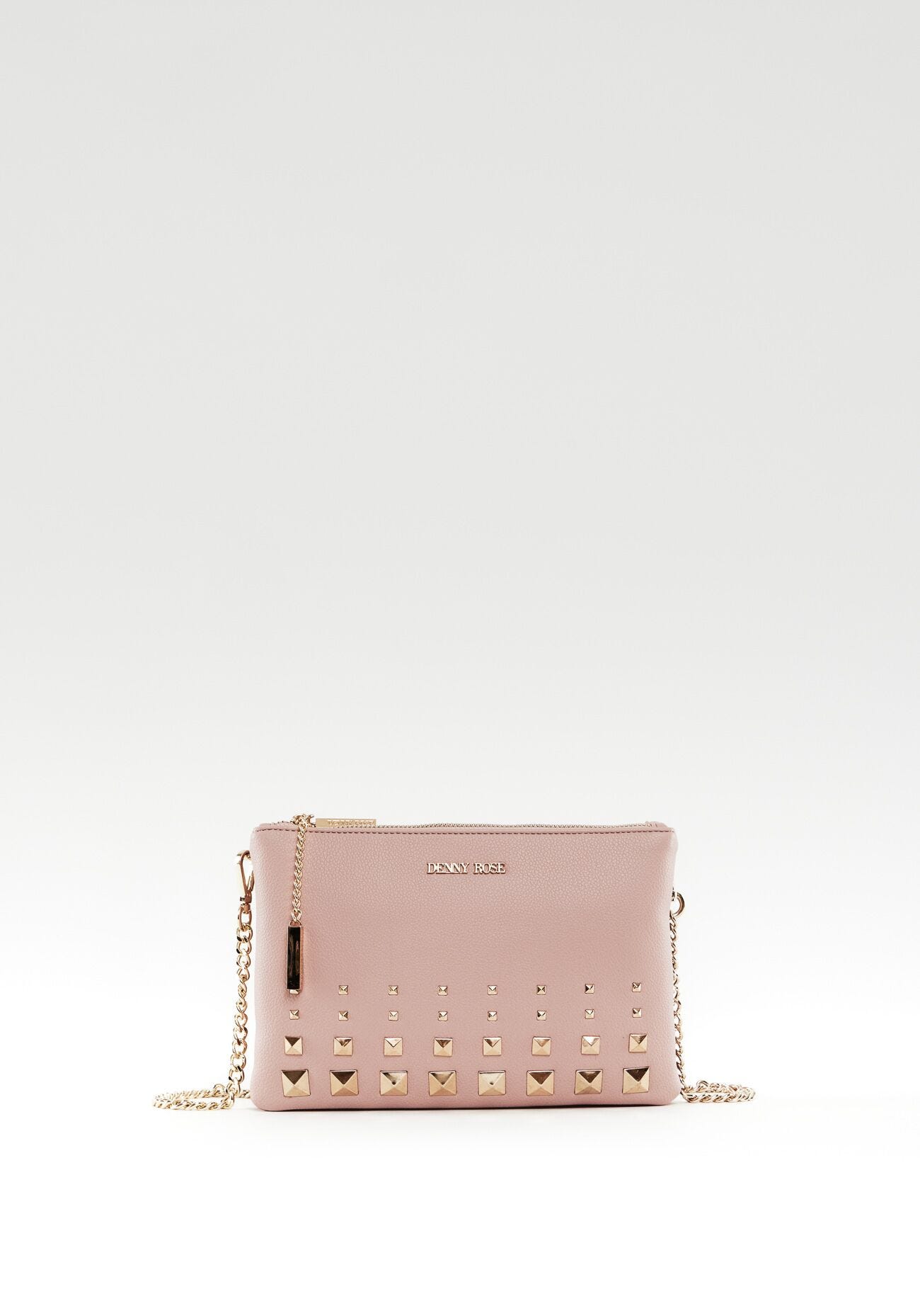Bandolera rosa con tachuelas