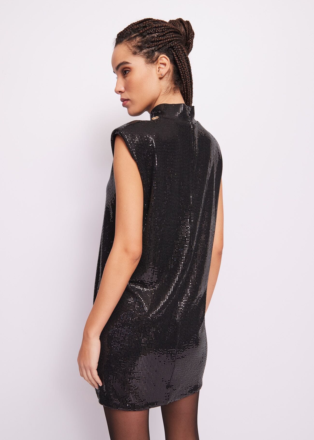 Stretch jersey mini dress