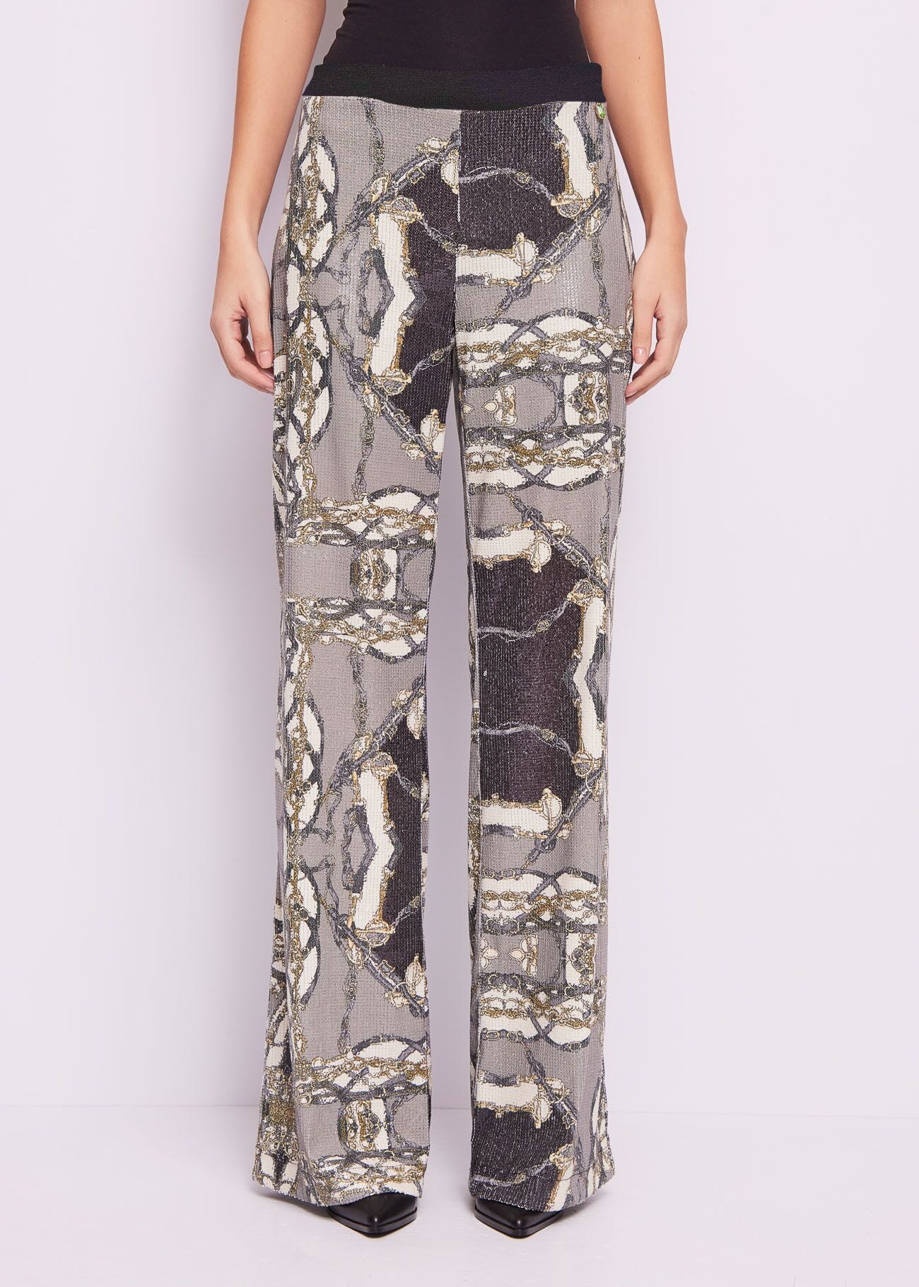 Pantaloni in jersey stampato