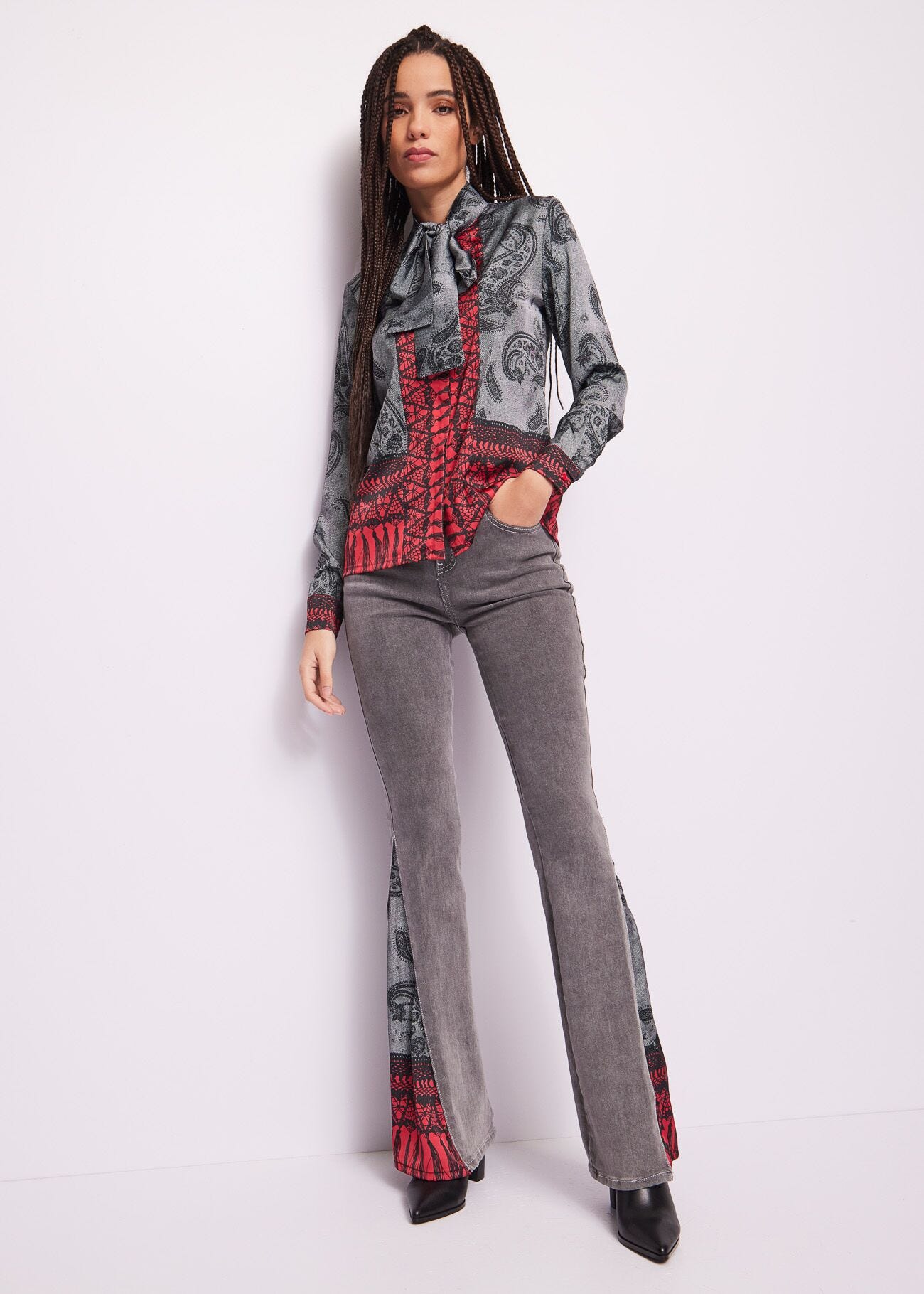Flared Jeans in Cotton denim