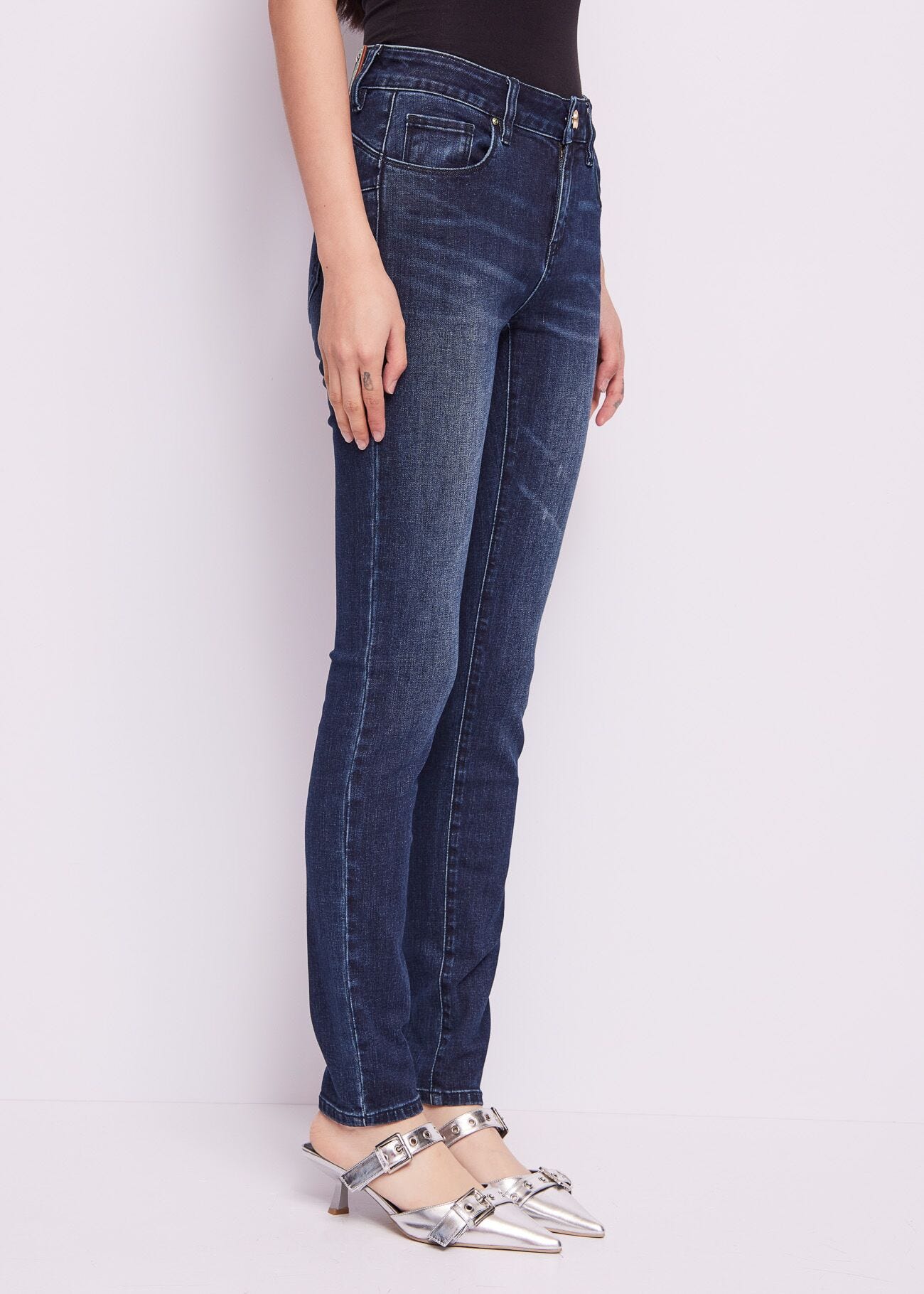 Cotton blend skinny jeans