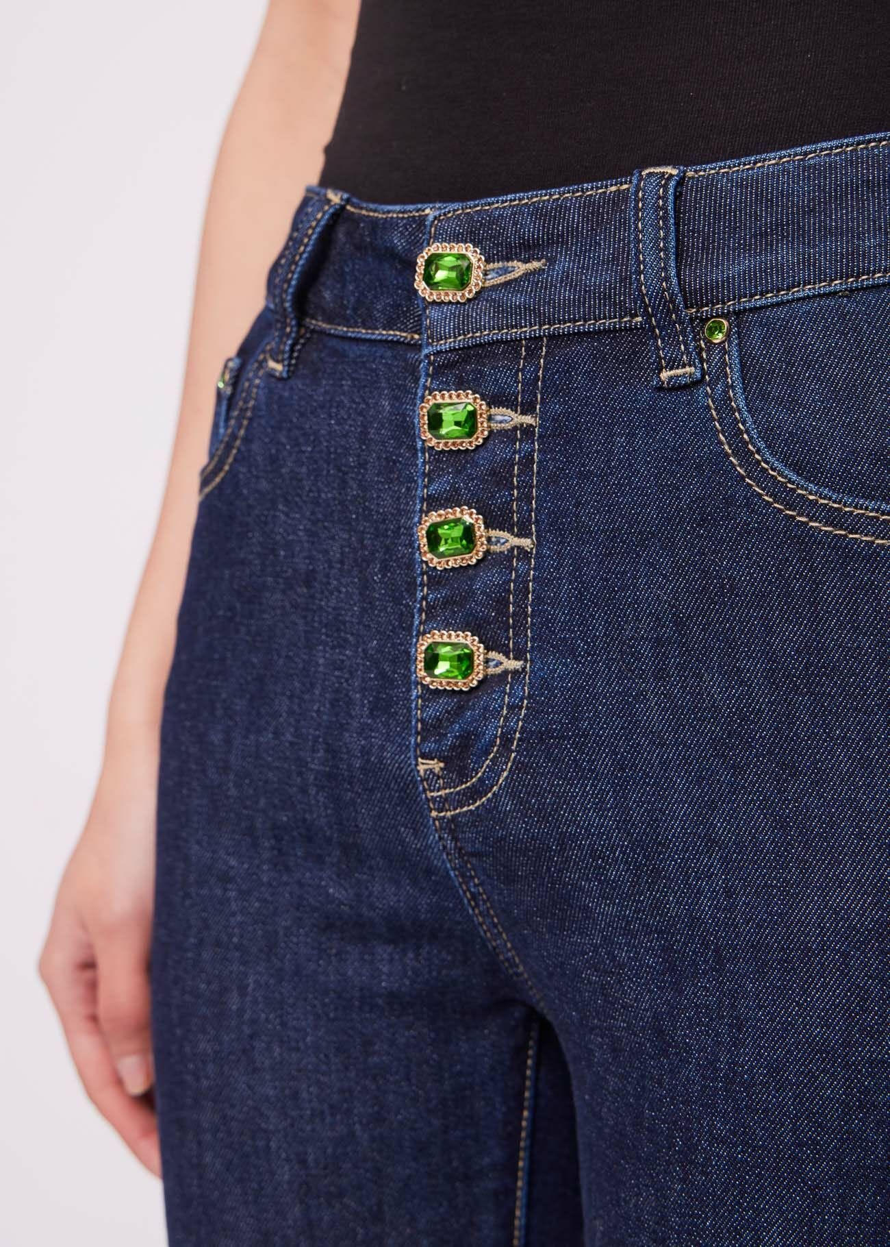 Flared Jeans in Cotton blend
