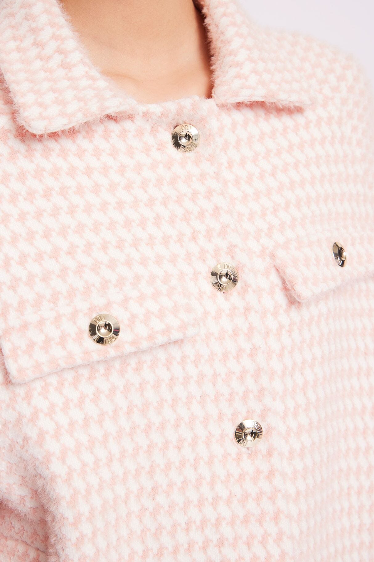 Lurex jacquard knit jacket
