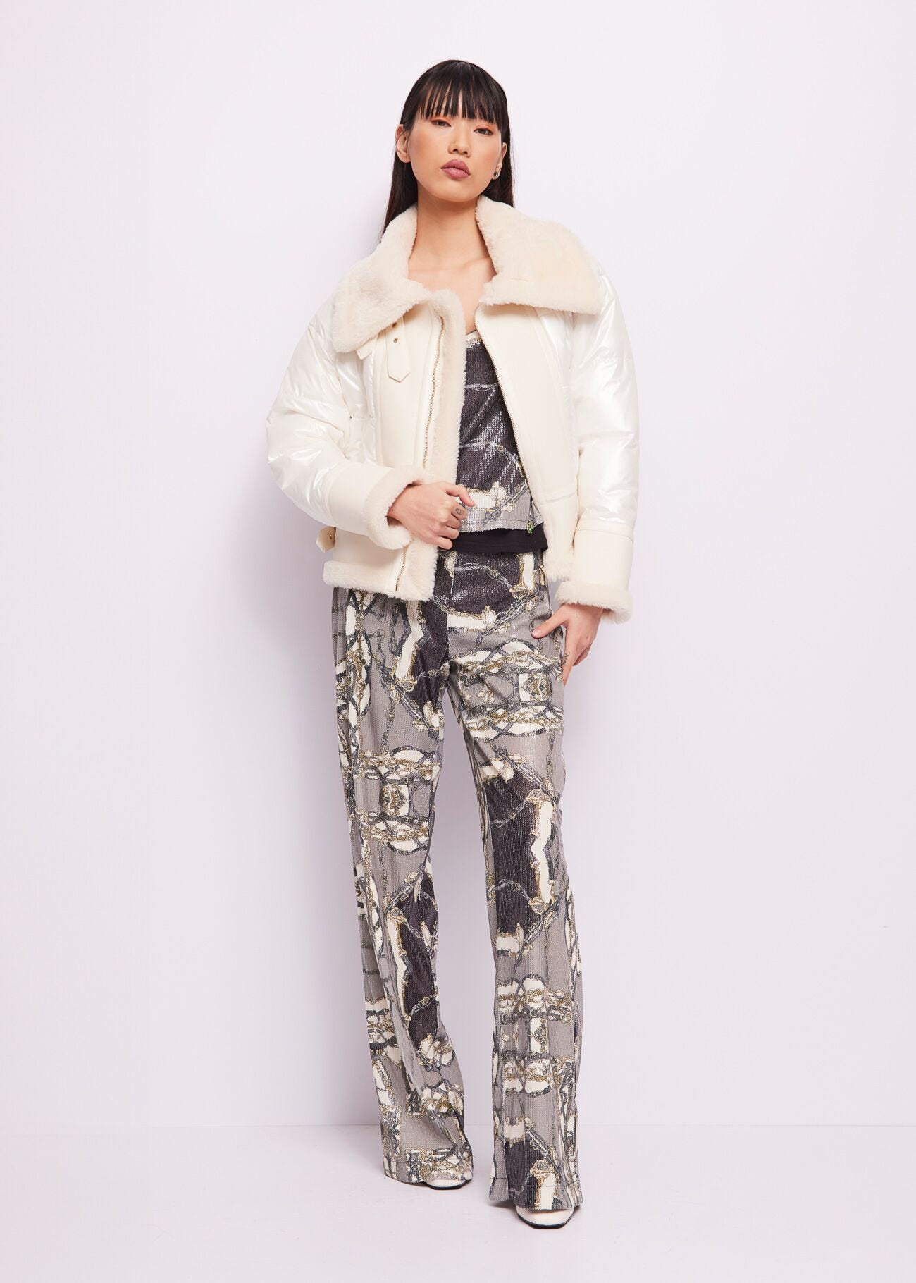 Nylon down jacket