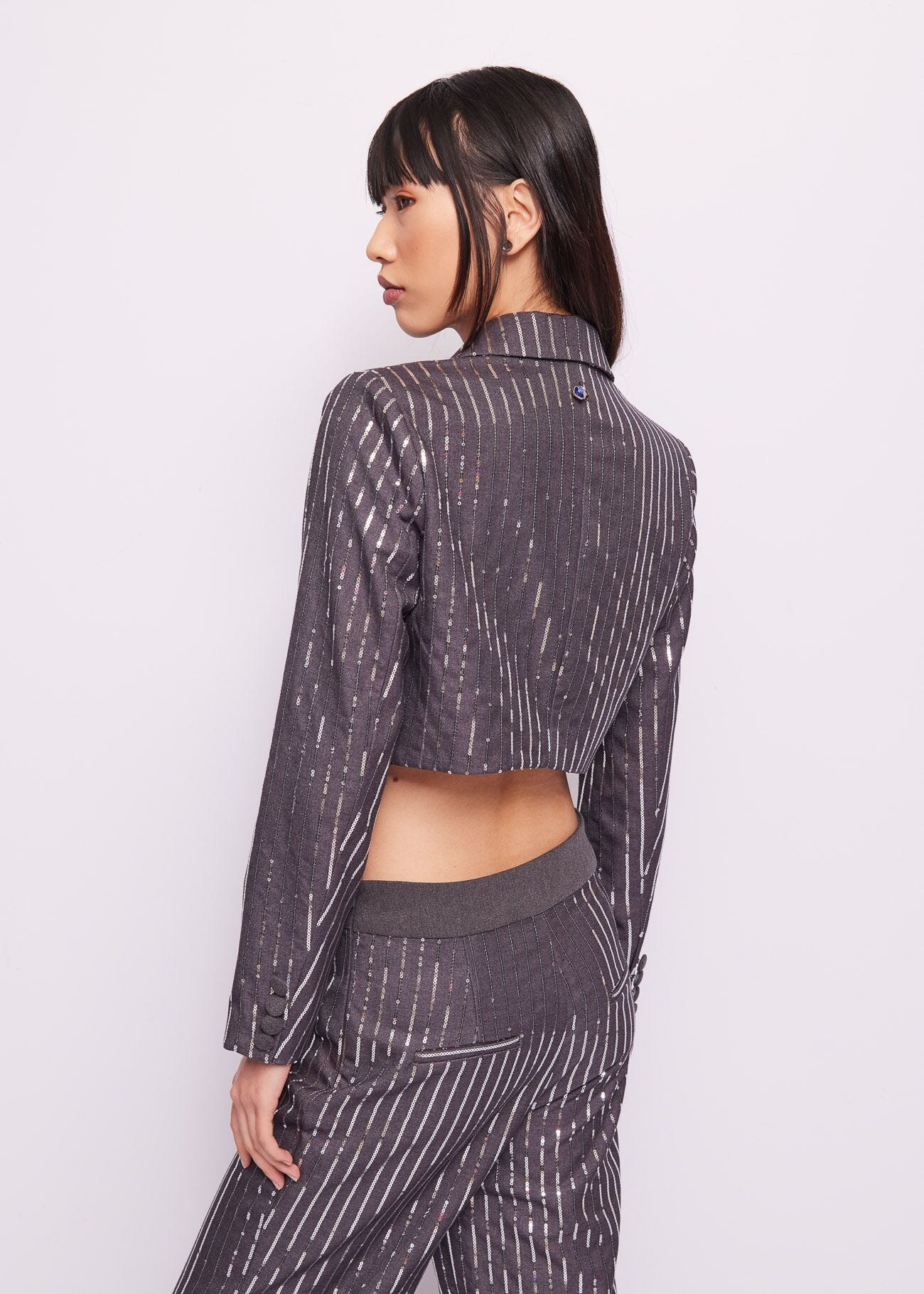 Short sequinned blazer