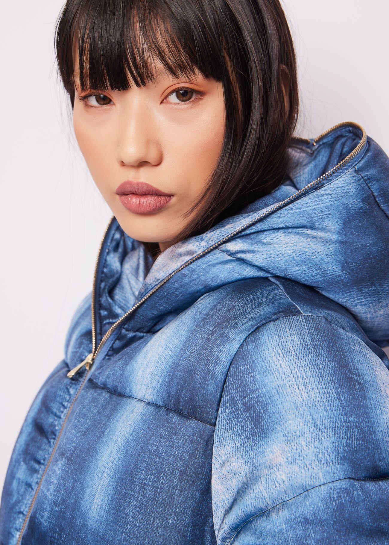Printed nylon down jacket