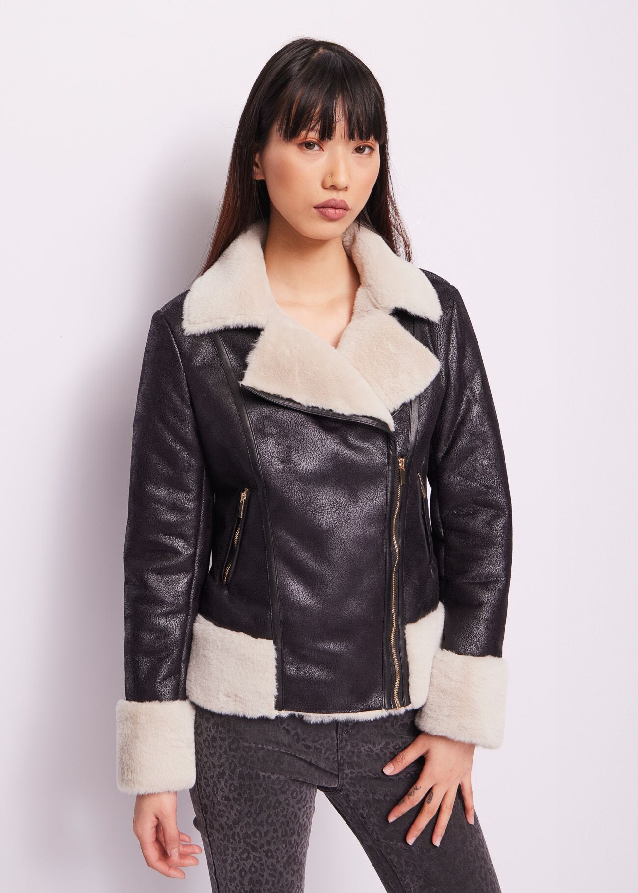 Faux-suede jacket