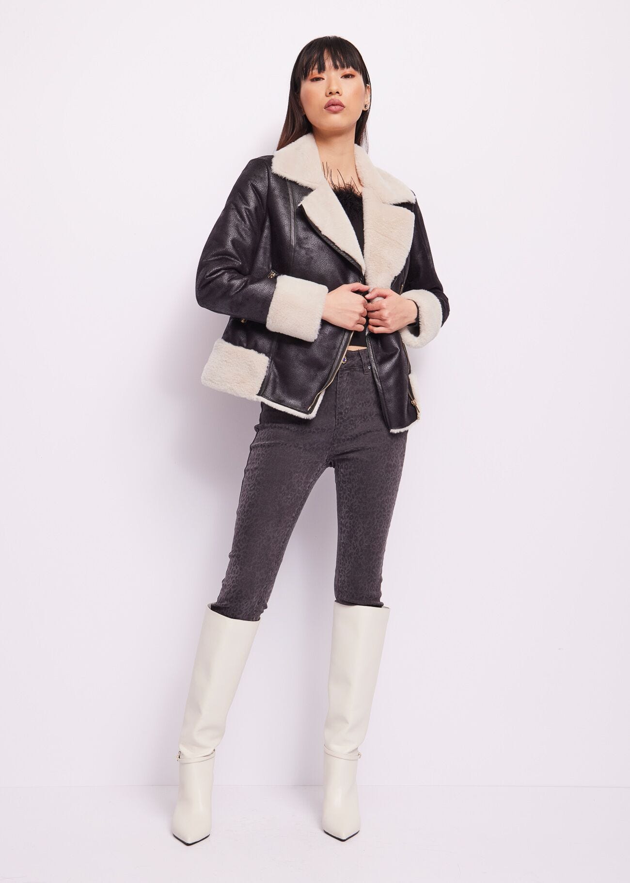 Faux-suede jacket
