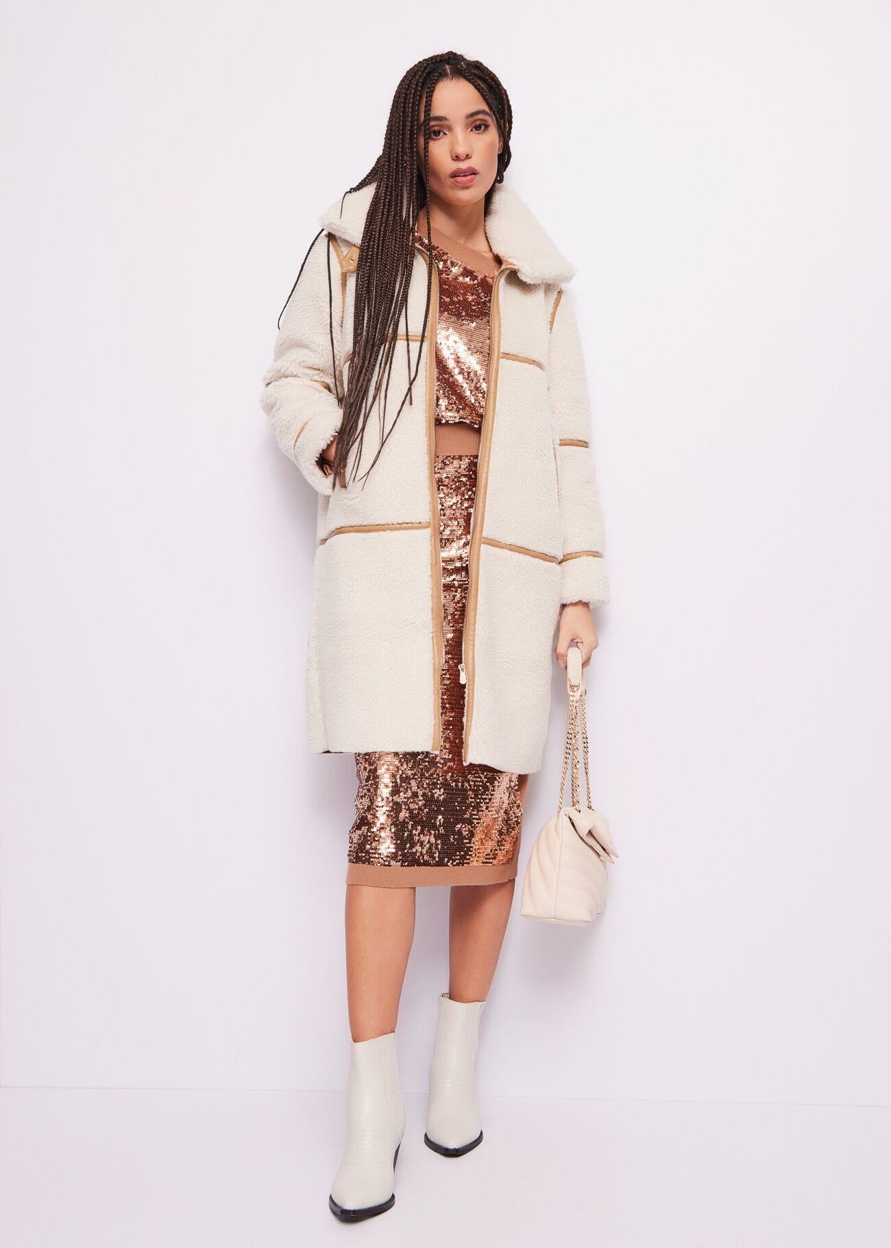 Faux fur coat