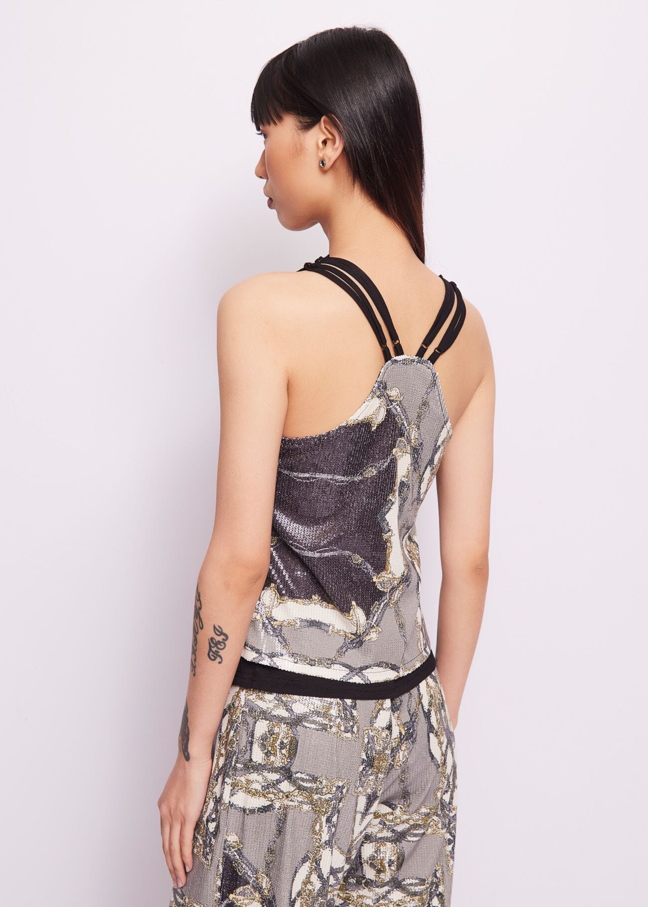 Printed jersey top
