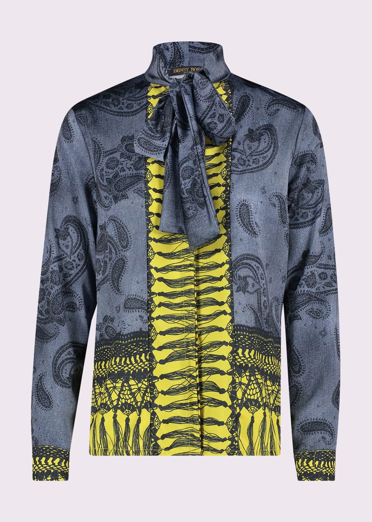 Printed satin shirt