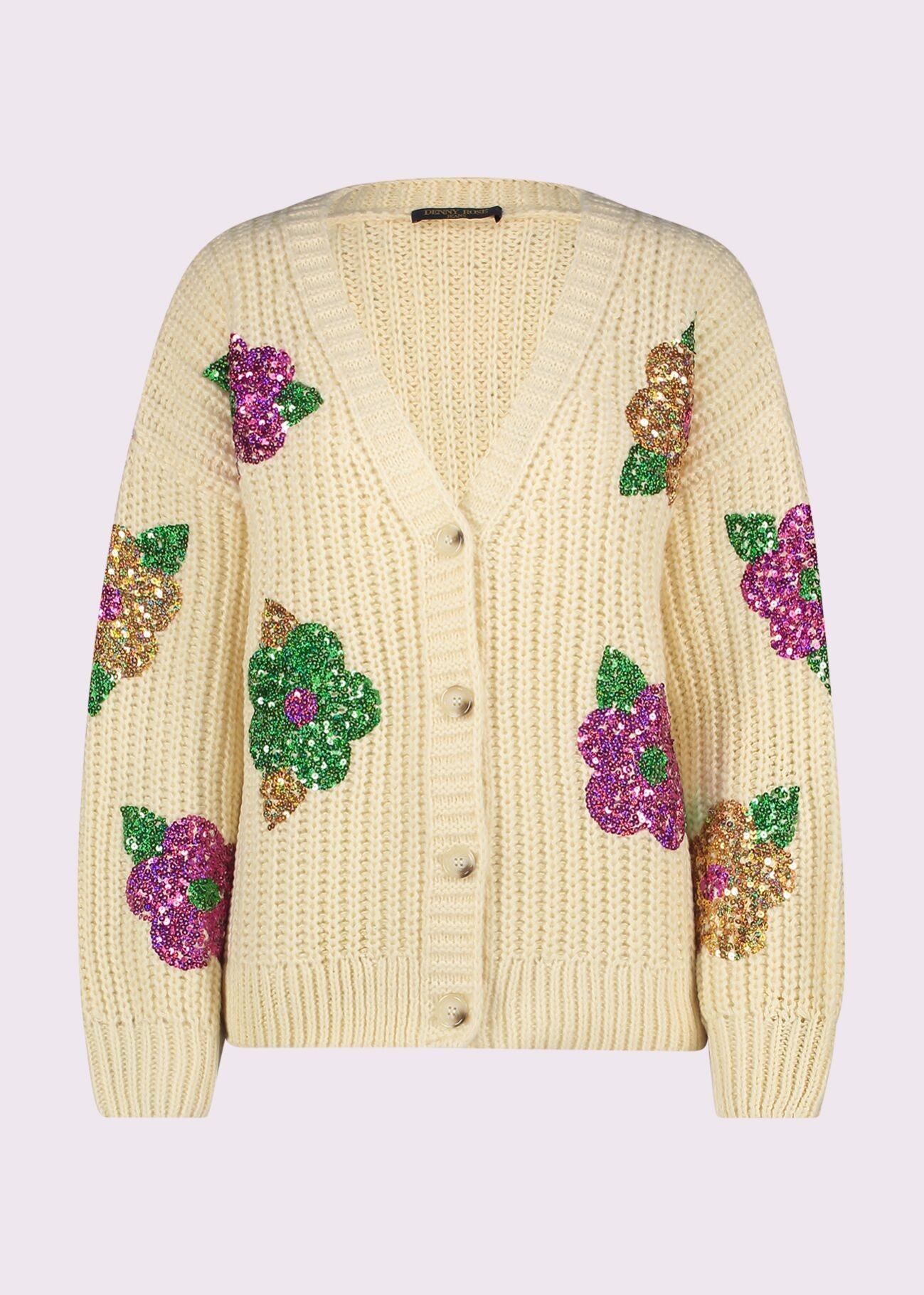 Knitted cardigan with sequins