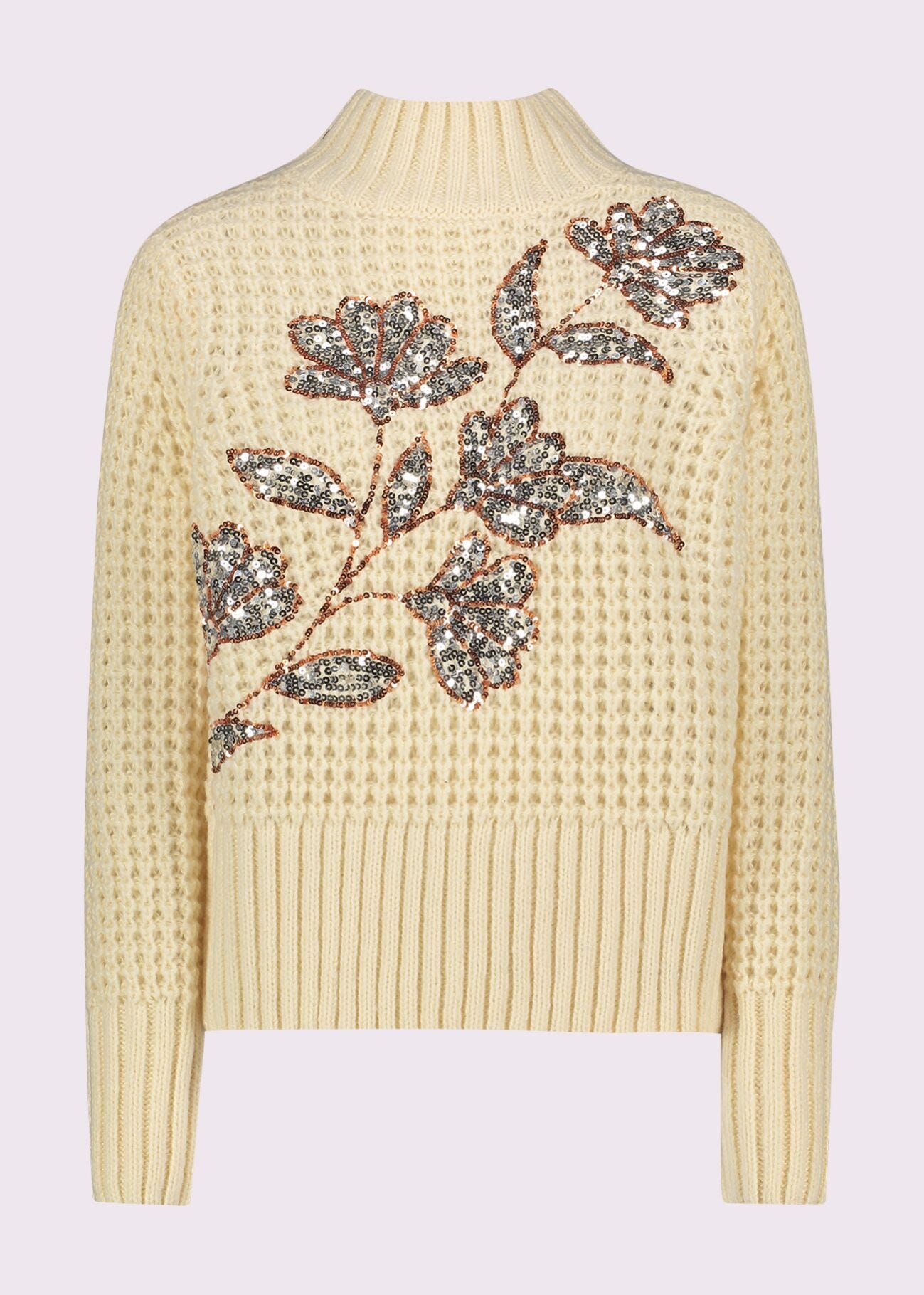Knit jumper with print