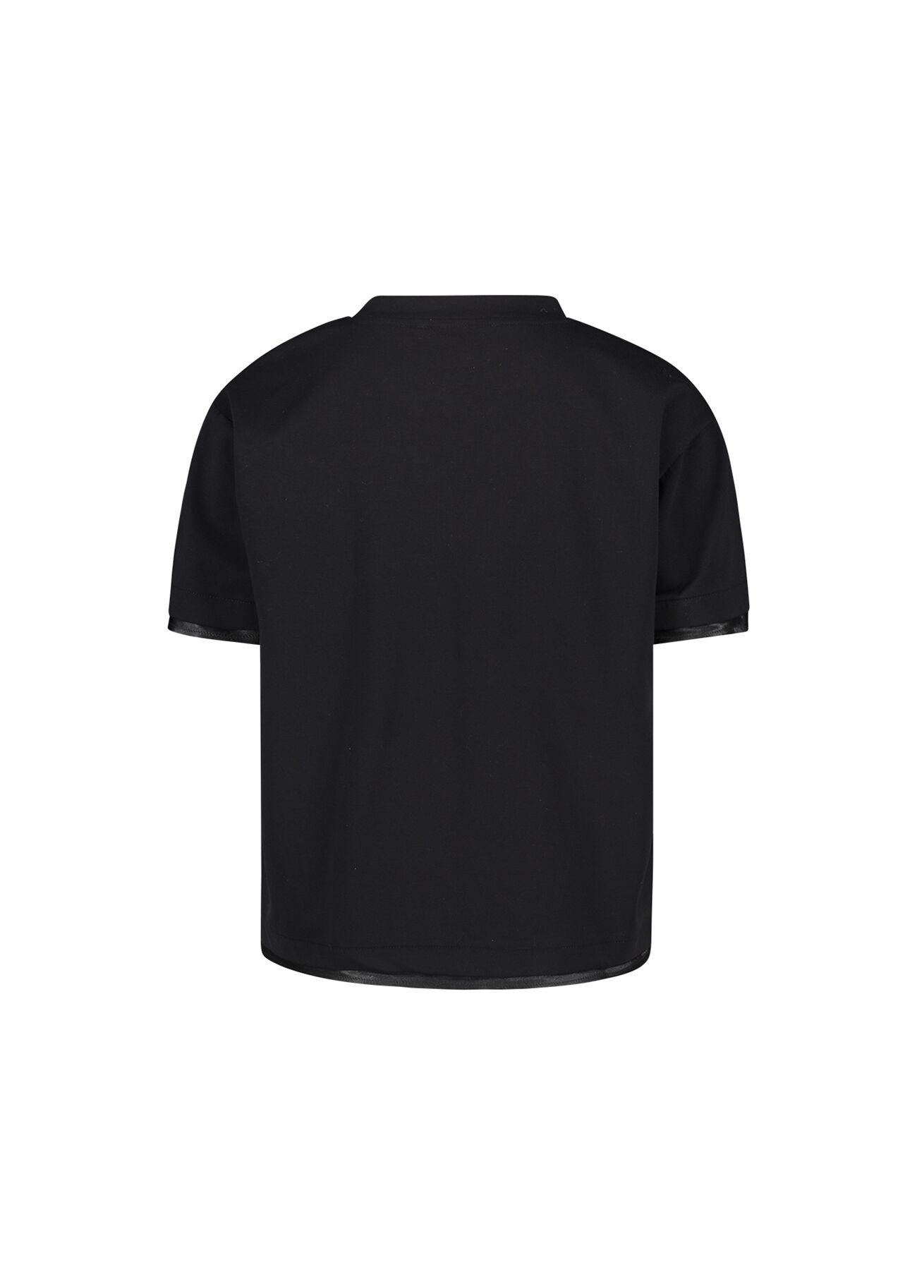 Blue cotton t-shirt with logo