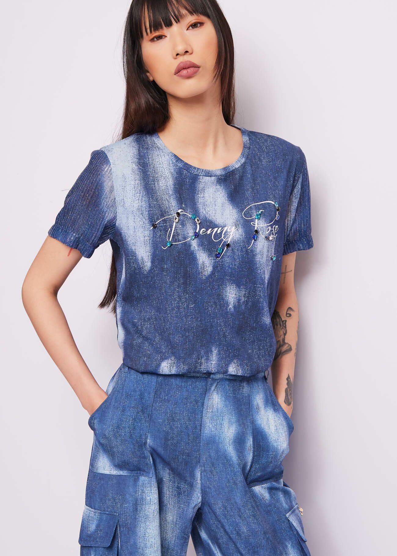 Printed cotton t-shirt