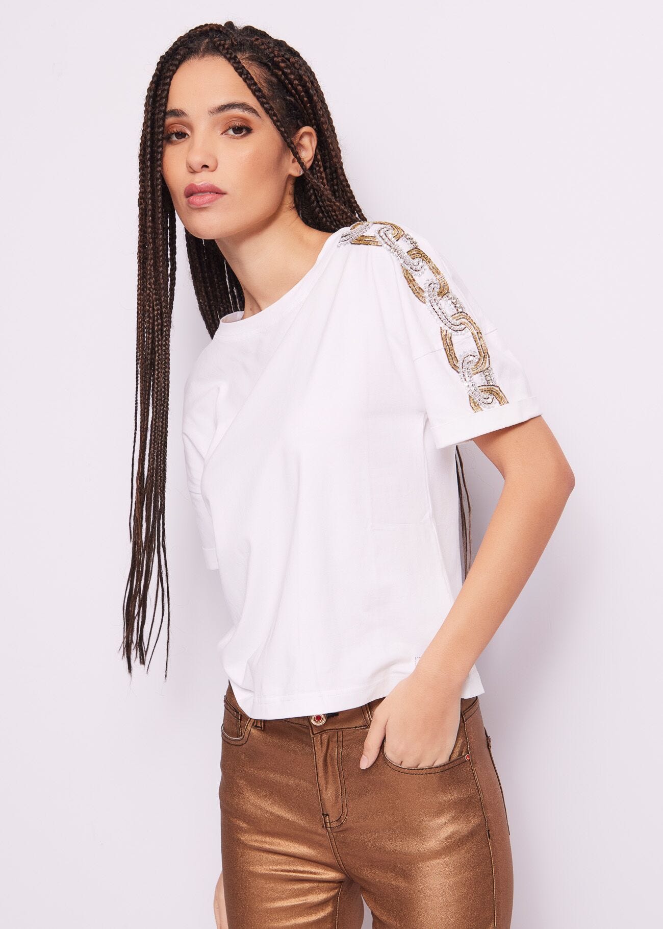 White cotton t-shirt