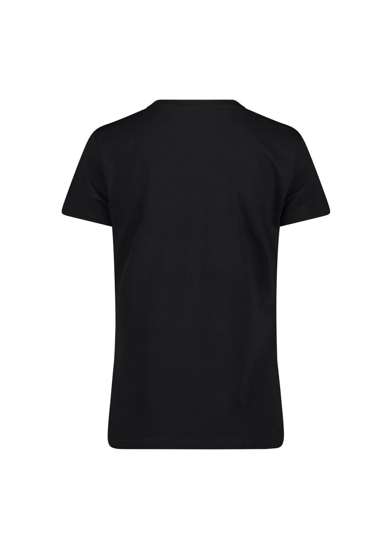 Black cotton t-shirt with logo