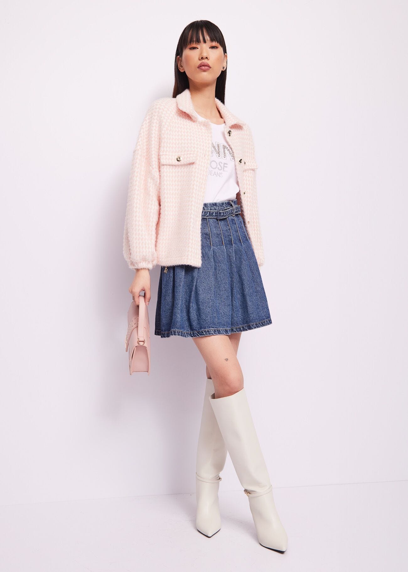 Minigonna in denim di cotone