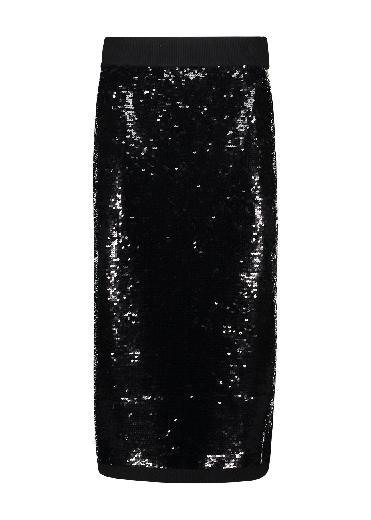 Gonna in maglia con paillettes