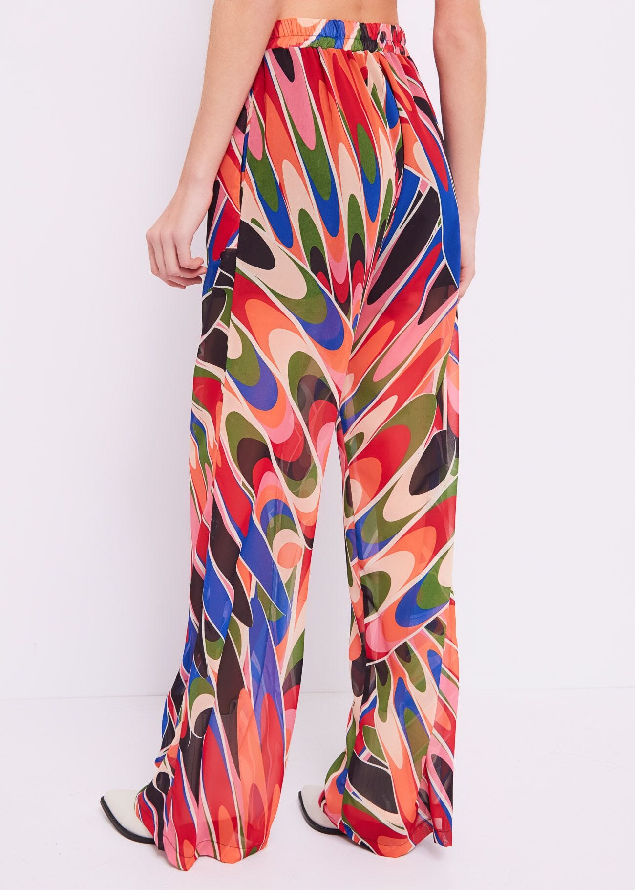 Printed georgette trousers