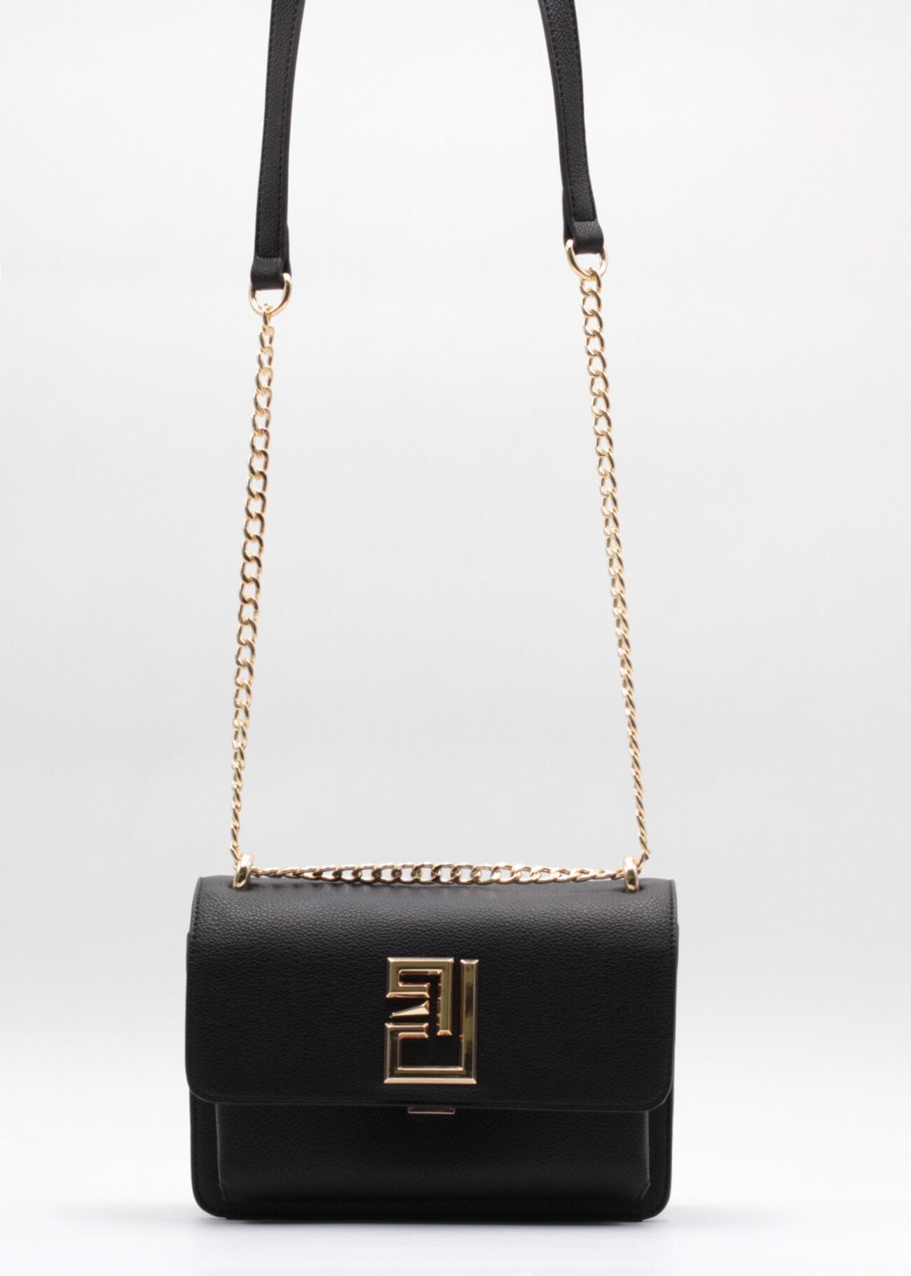 Faux-leather crossbody bag