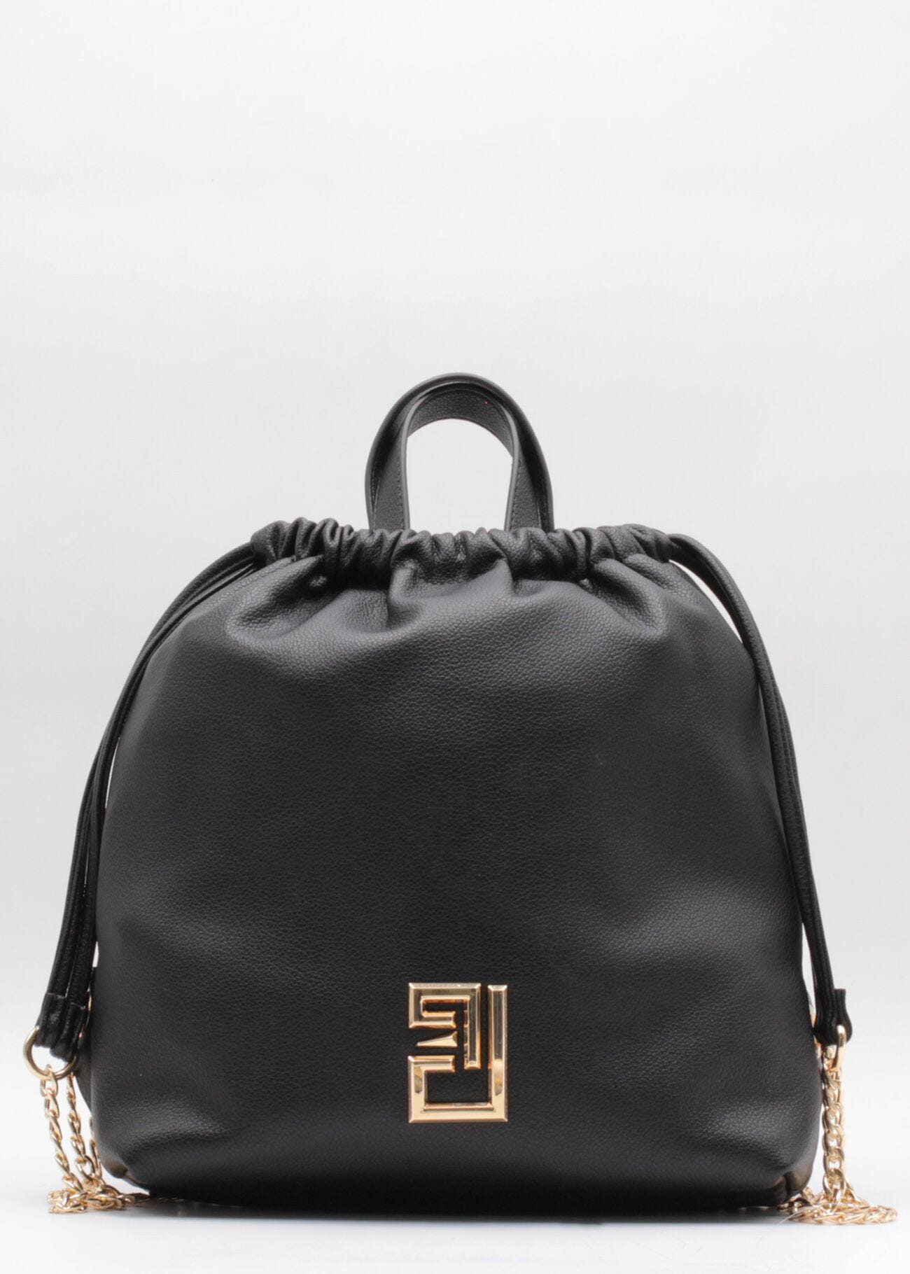 Faux-leather rucksack