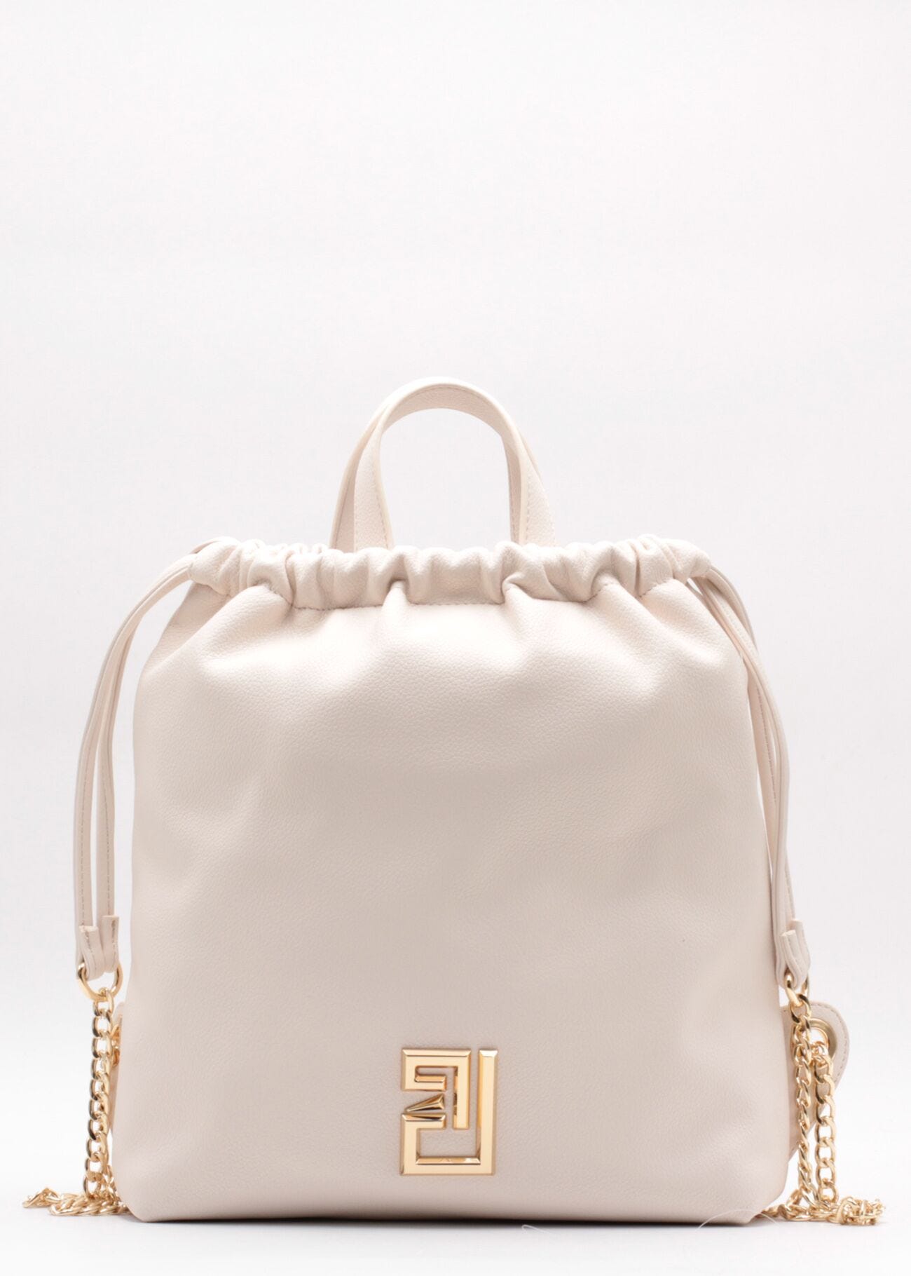 Faux-leather rucksack