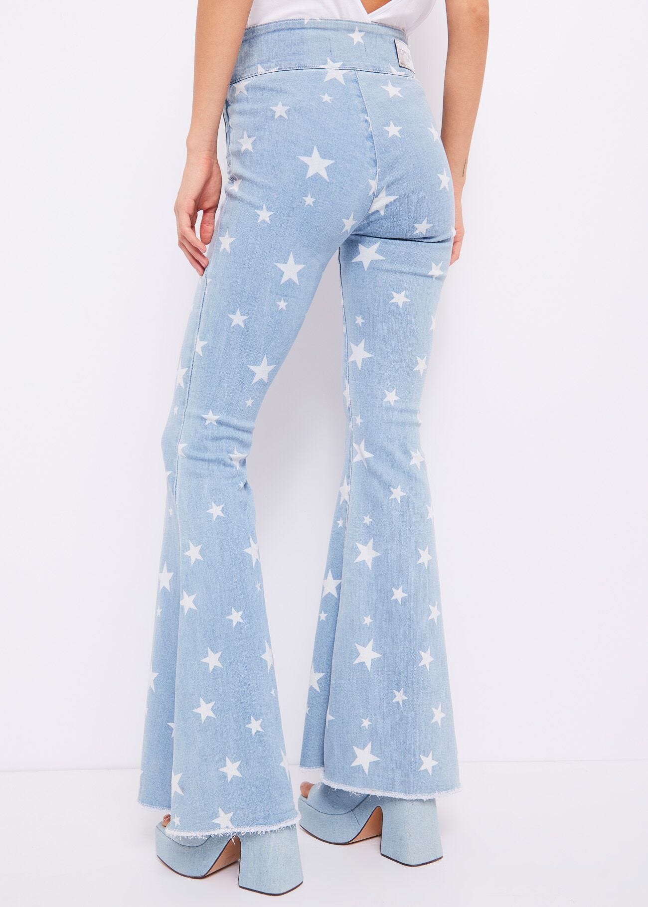 Flared jeans with stars