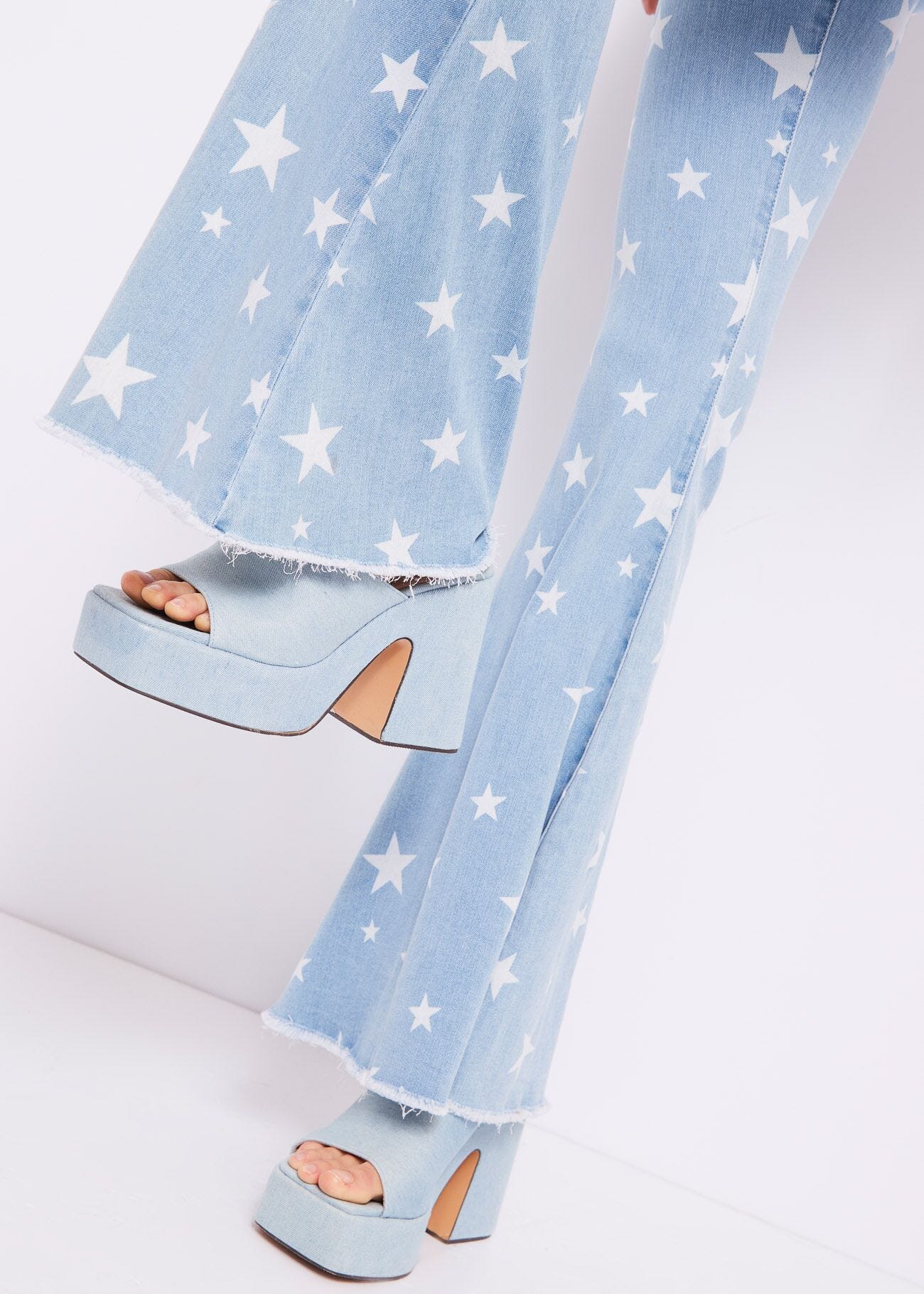 Flared jeans with stars