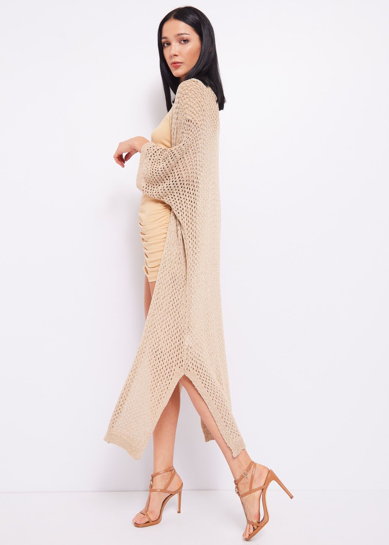 Cardigan in filato lurex